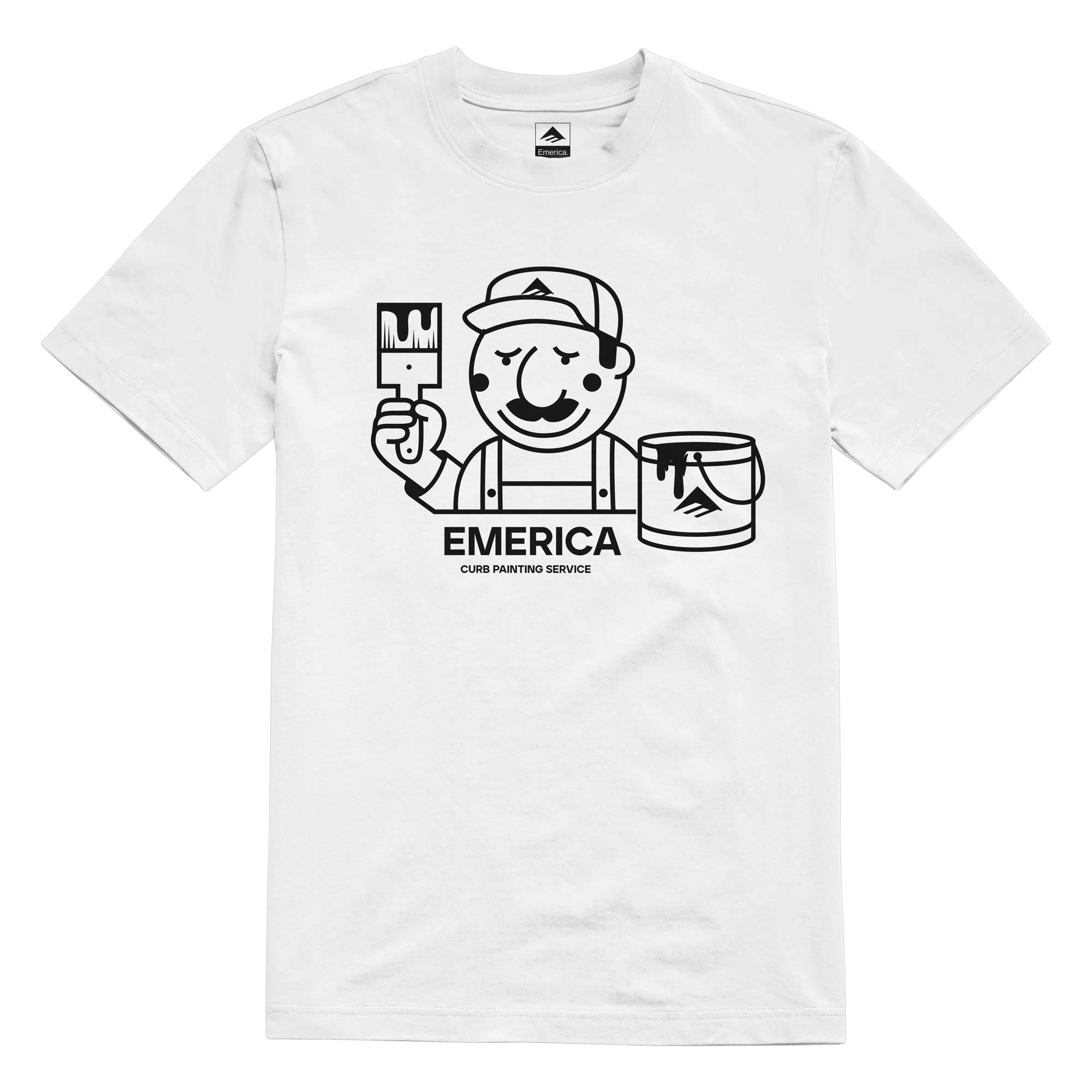 EMERICA T-Shirt CURB PAINT white