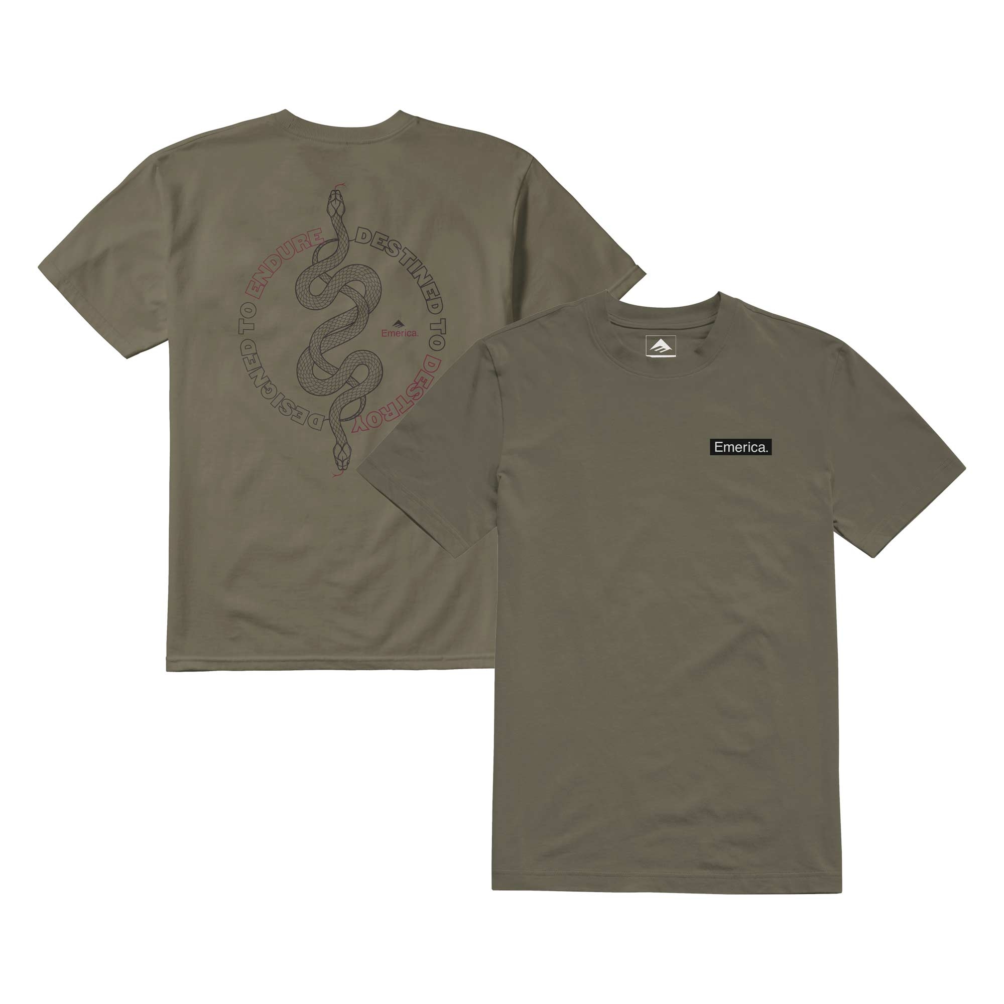 EMERICA T-Shirt ENDURE DESTROY S/S military