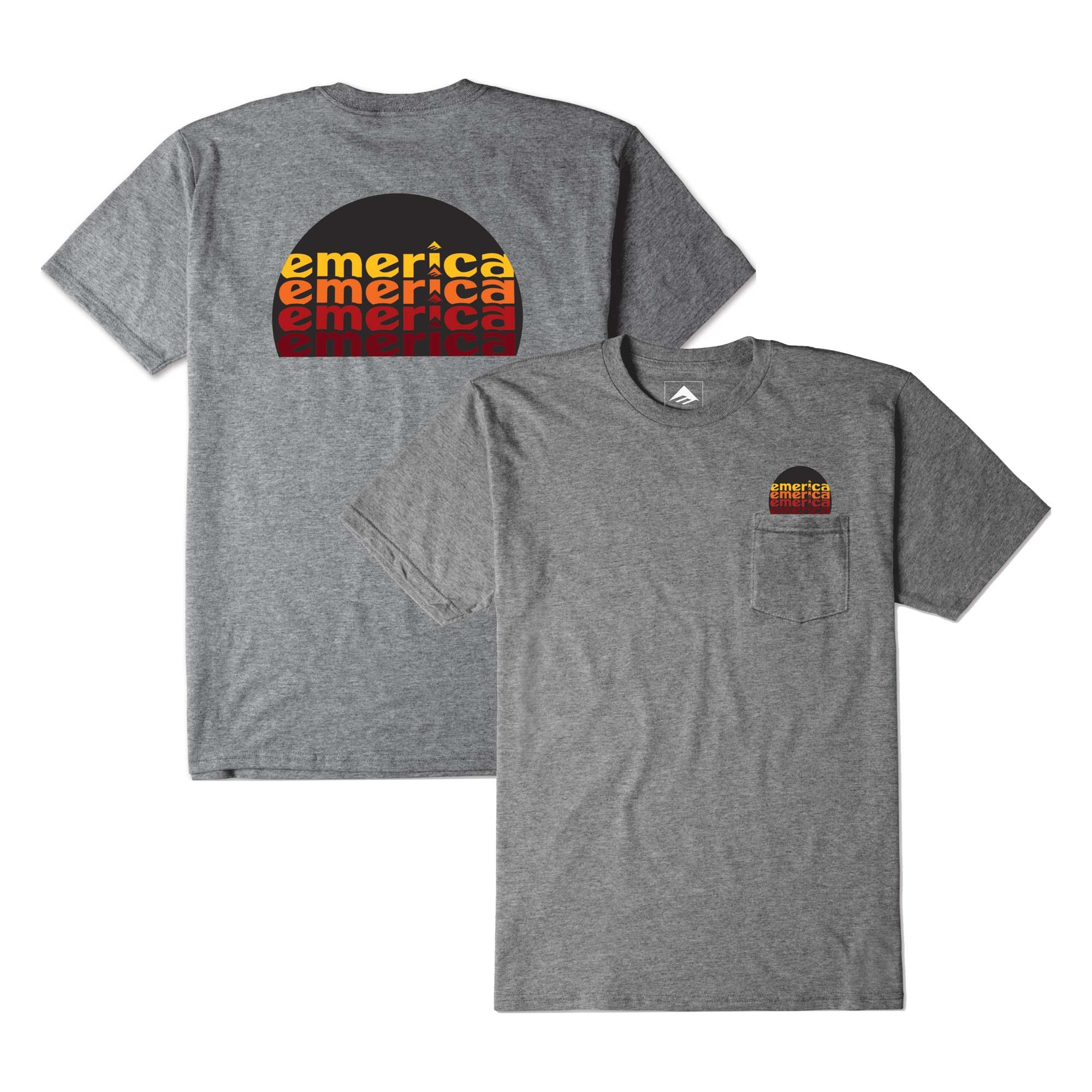 EMERICA T-Shirt HIGH NOON POCKET grey/heather