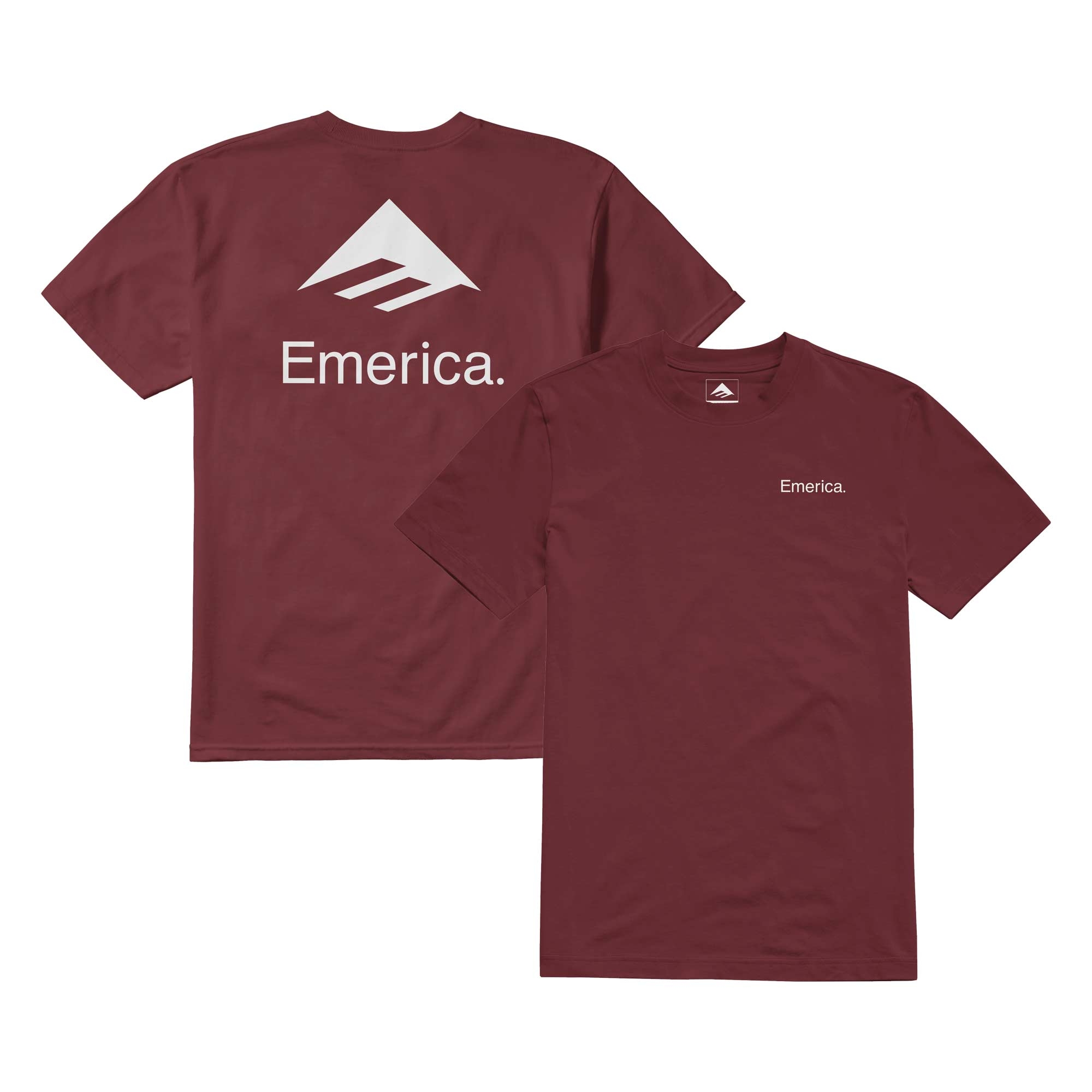 EMERICA T-Shirt LOCKUP S/S burgundy