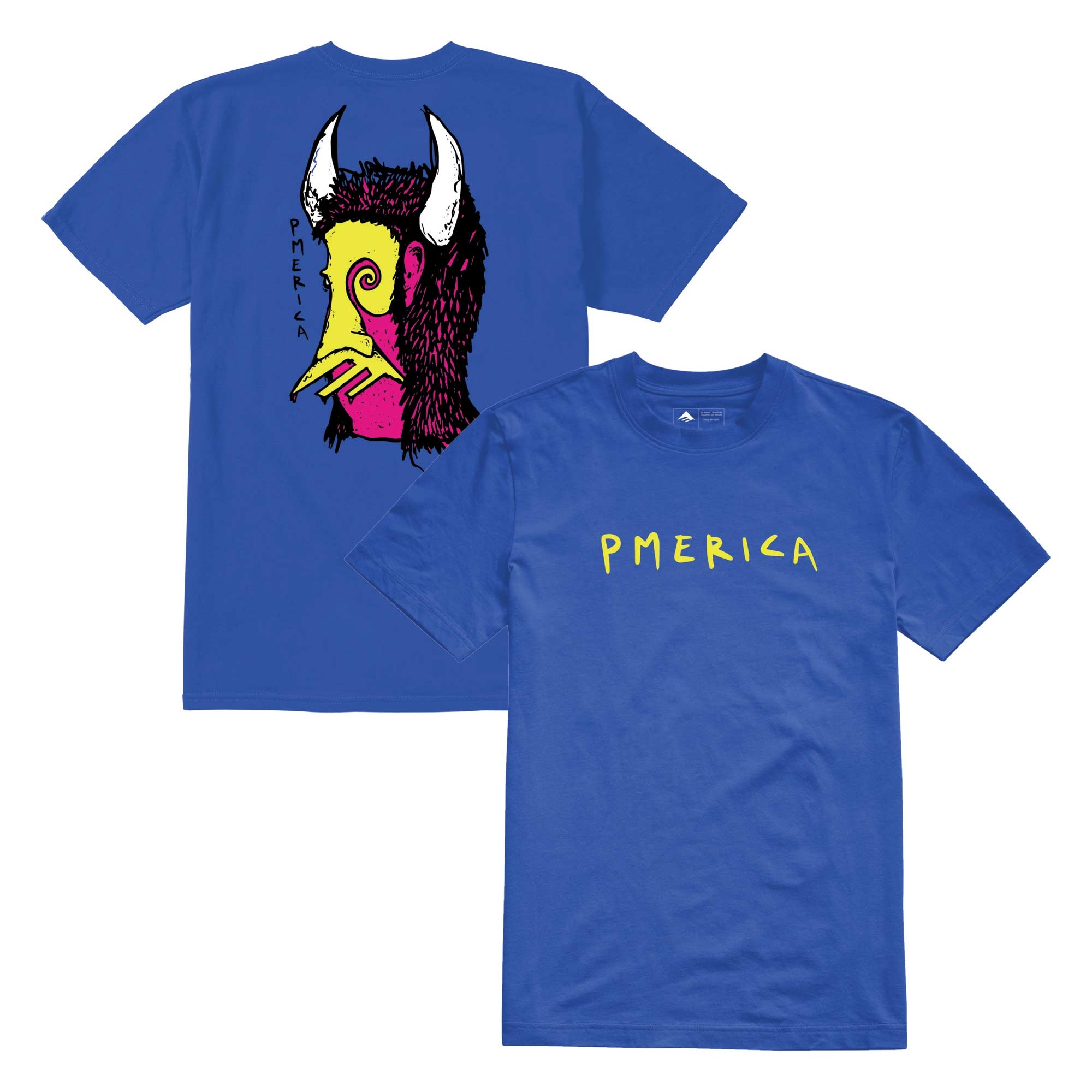 EMERICA T-Shirt MASK S/S royal