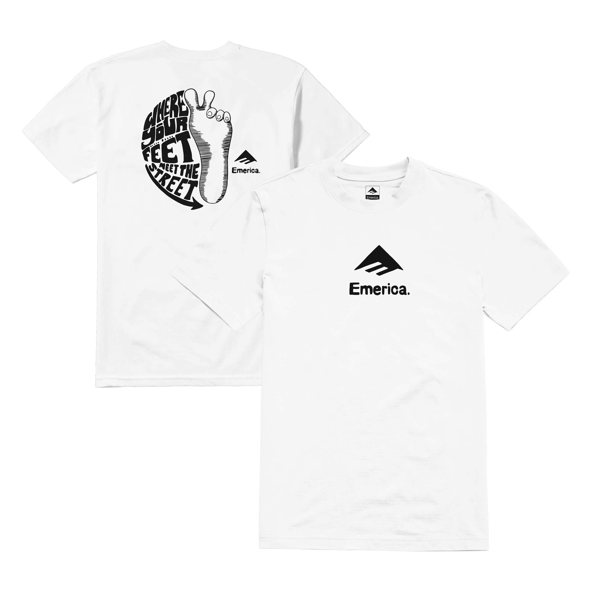 EMERICA T-Shirt PAVEMENT white