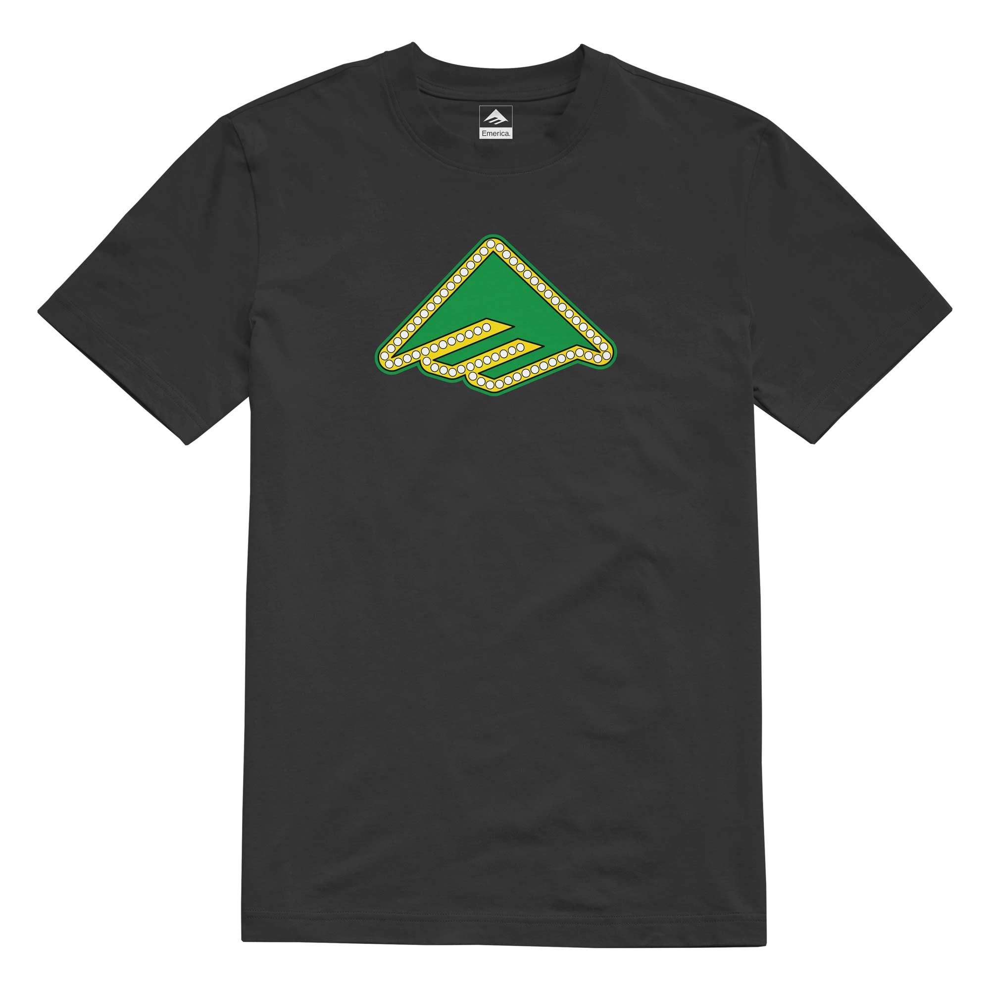 EMERICA T-Shirt SHAKE JUNT TRIANGLE LIGHTS black