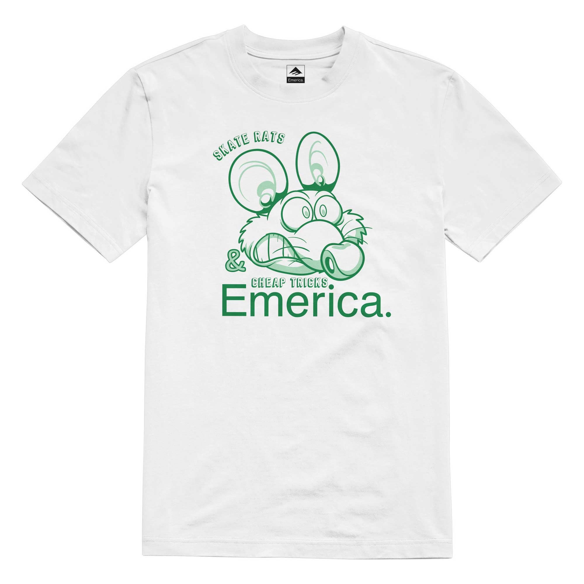 EMERICA T-Shirt SKATE RAT white