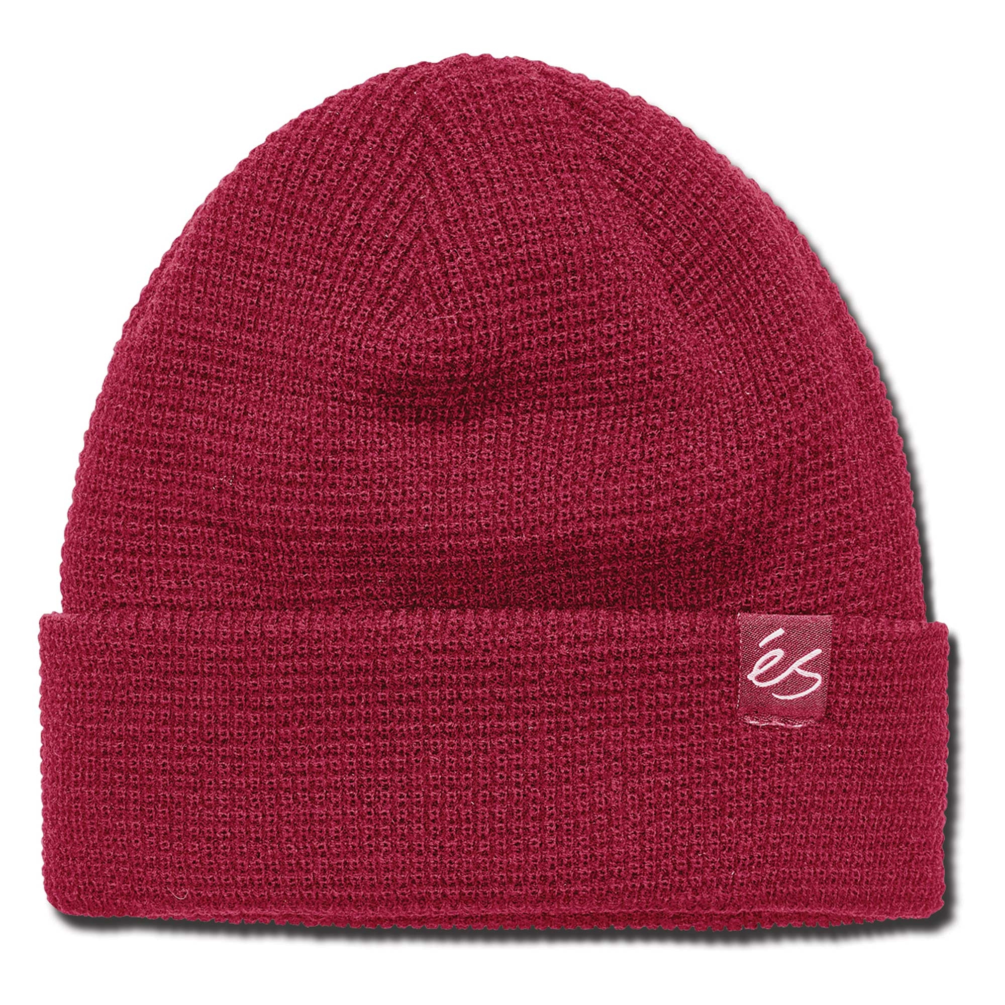 eS SKB Beanie ES SCRIPT WAFFLE KNIT, red