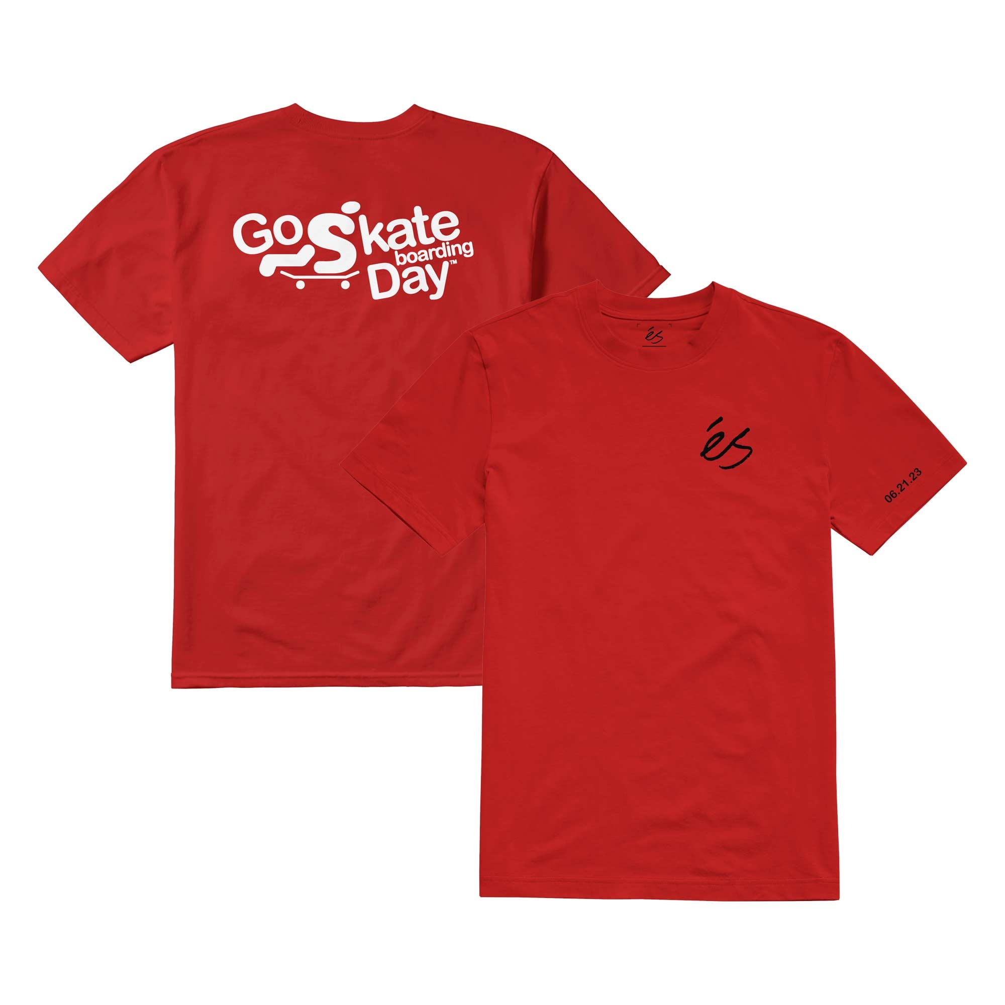 eS SKB T-Shirt GO SKATE red