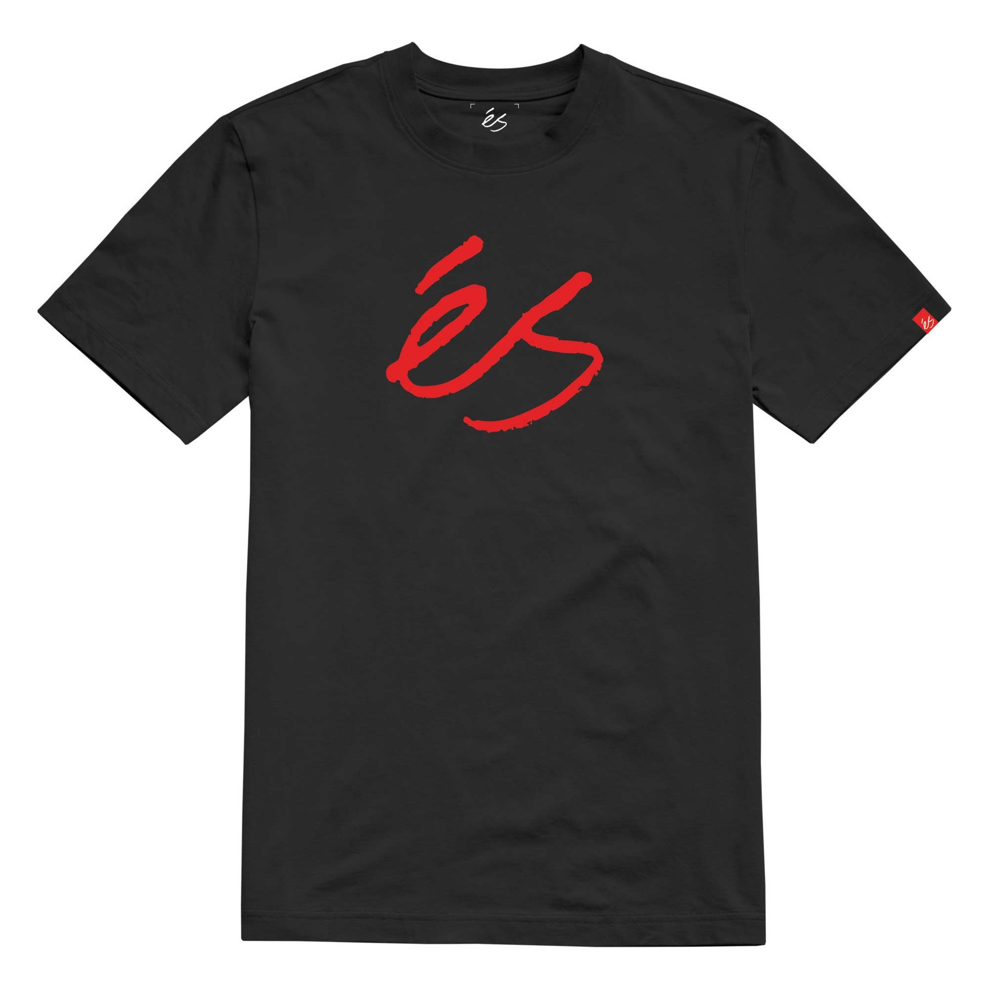 eS SKB T-Shirt SCRIPT MID black/red