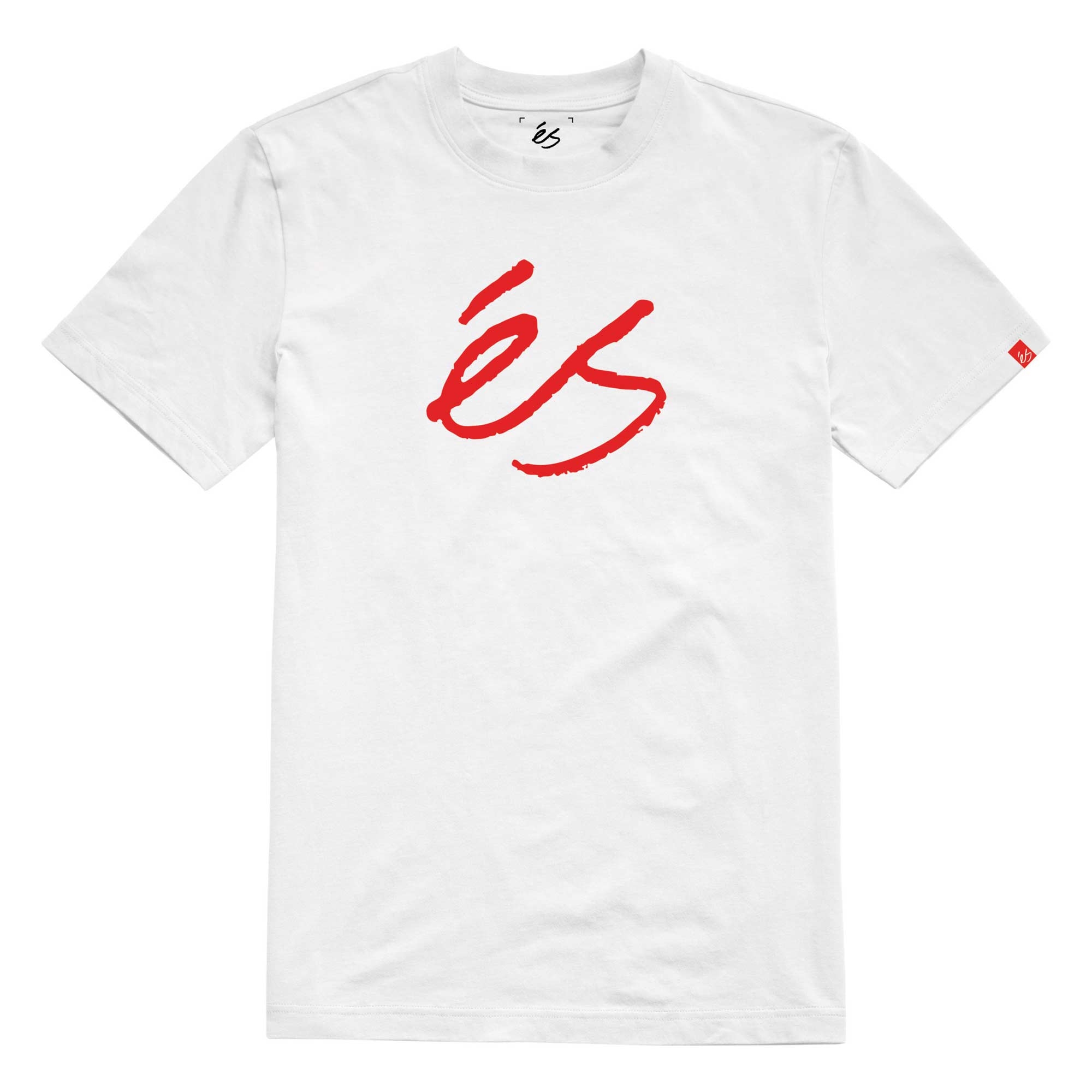 eS SKB T-Shirt SCRIPT MID white/red