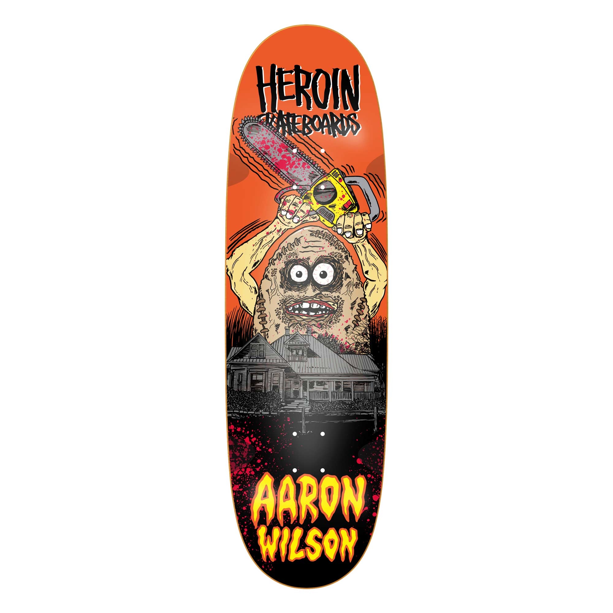 HEROIN Deck TEGGXAS CHAIN EGG SYM AW 9.125, black 9.1''