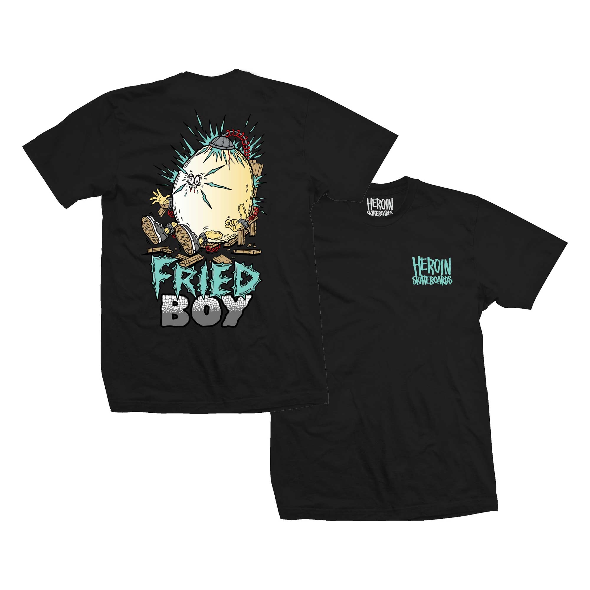 HEROIN T-Shirt FRIED BOY black