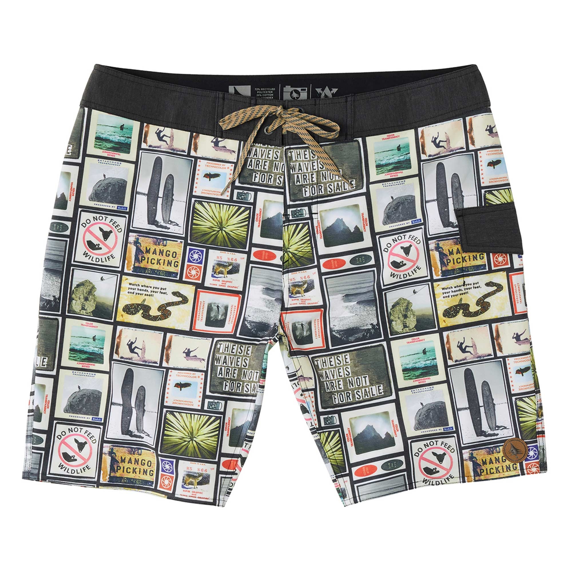 HIPPYTREE Boardshort COLLAGE TRUNK natural