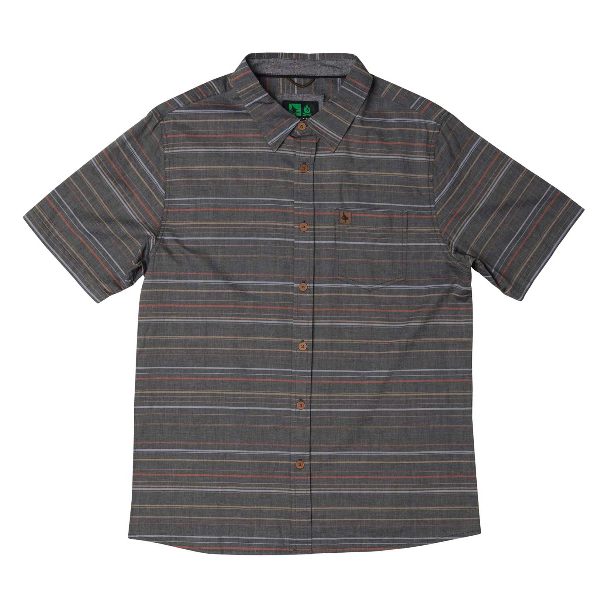 HIPPYTREE Shirt ANZA Woven S/S asphalt