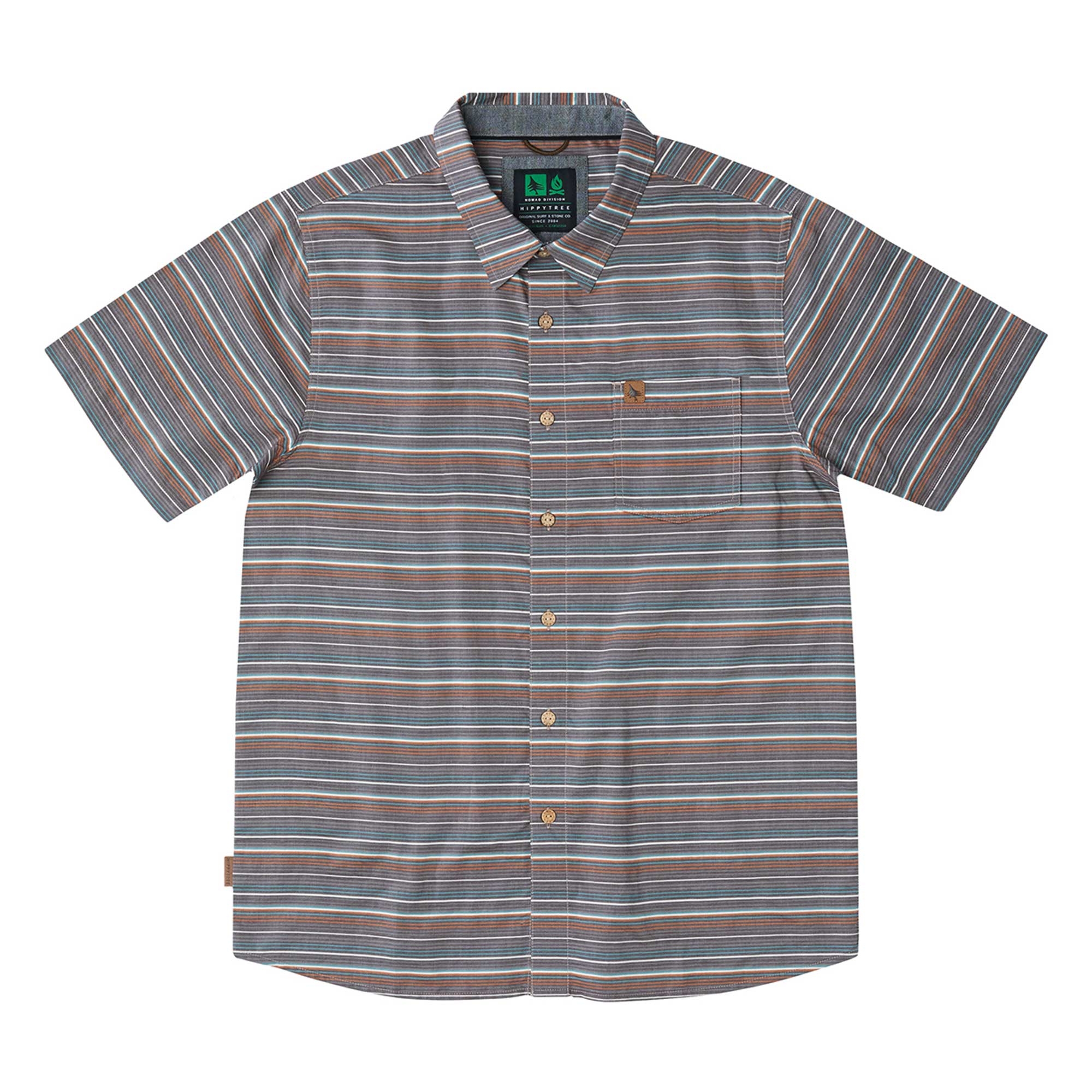 HIPPYTREE Shirt MONTAUK S/S WOVEN brown