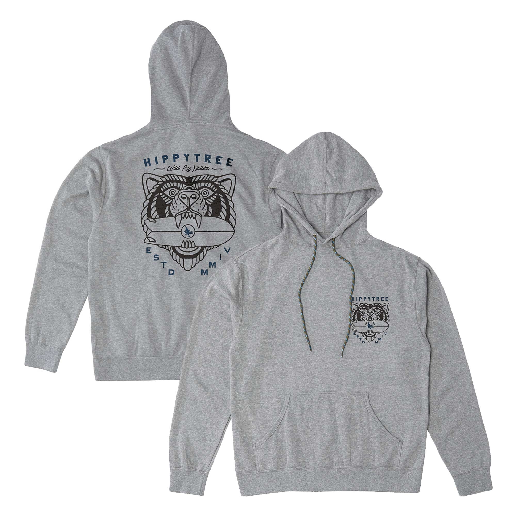 HIPPYTREE Sweat BEAST HOODY heather grey