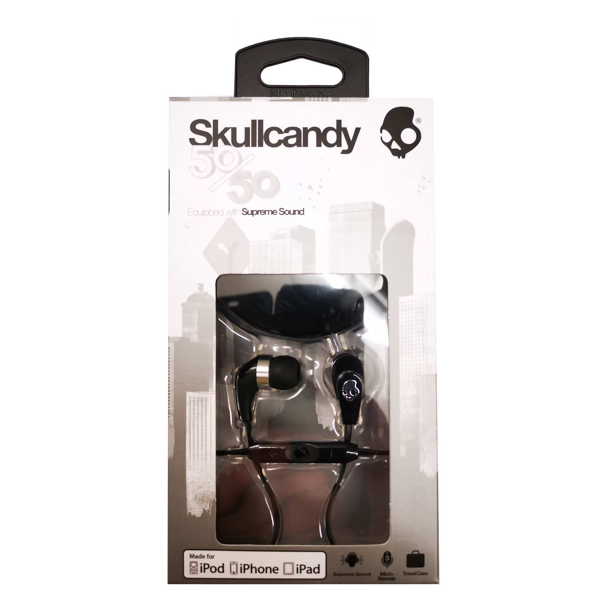 LOUD Headphone SKULLCANDY with MICROPHONE, black/black