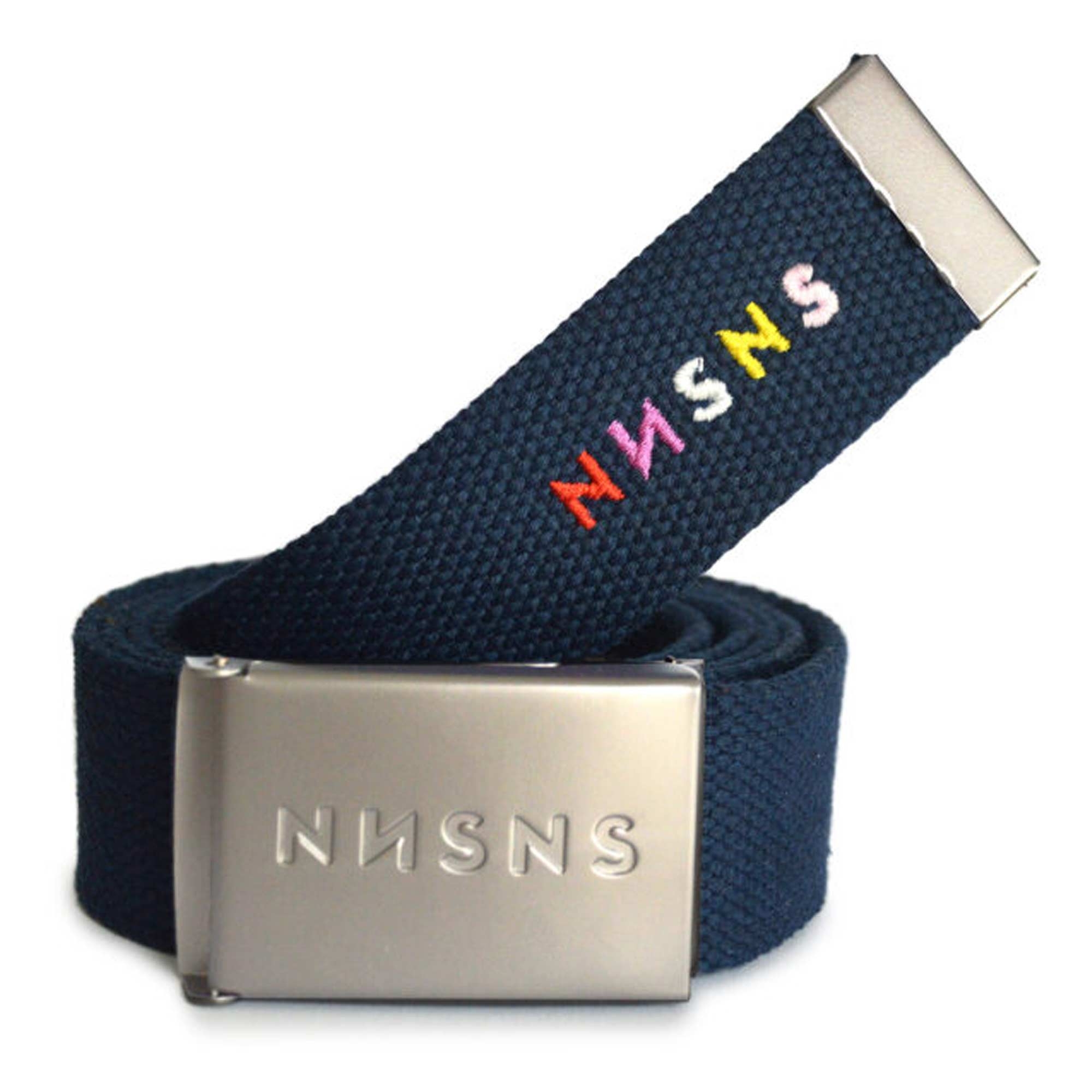 NNSNS BELT WHIP BRUSHED SILVER, navy