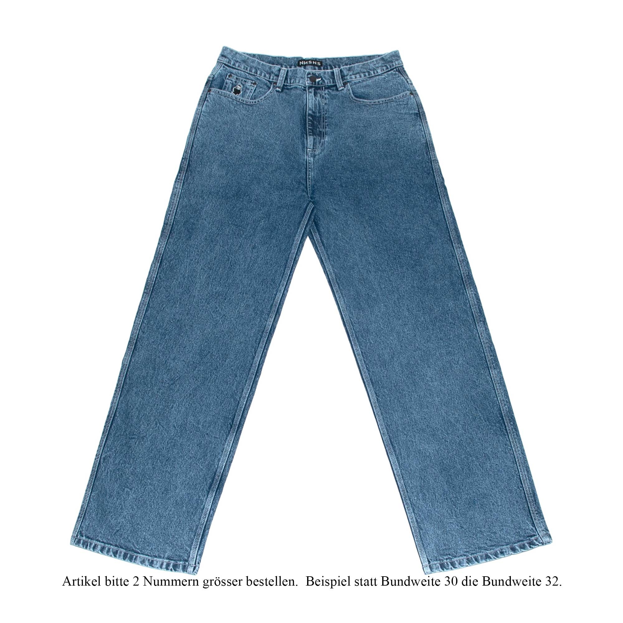 NNSNS Pant BIGFOOT SUPERSTRETCH DENIM stone blue stretch denim