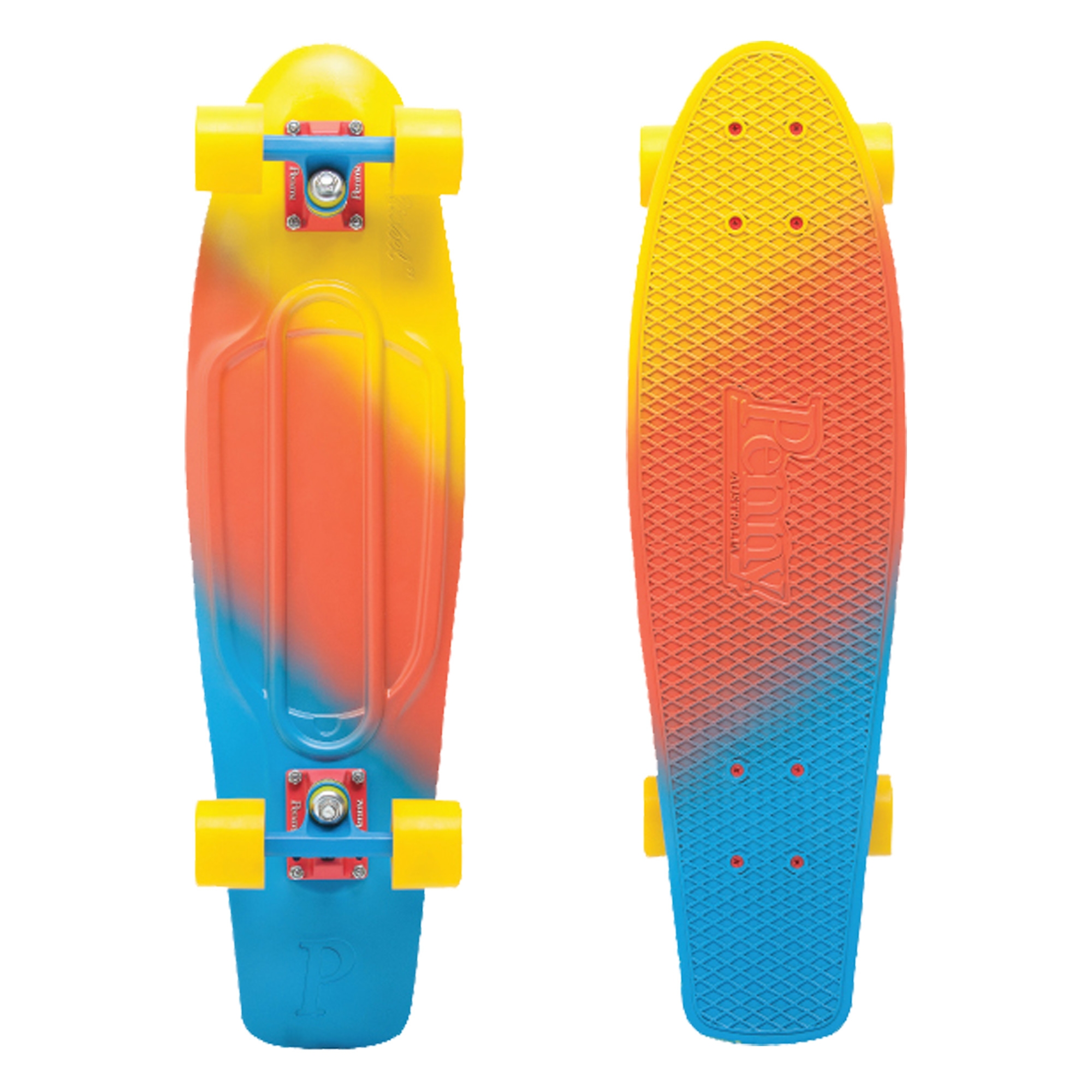 PENNY Complete 22 FADES SERIES Skateboard, yellow/red/blue (canary) One Size