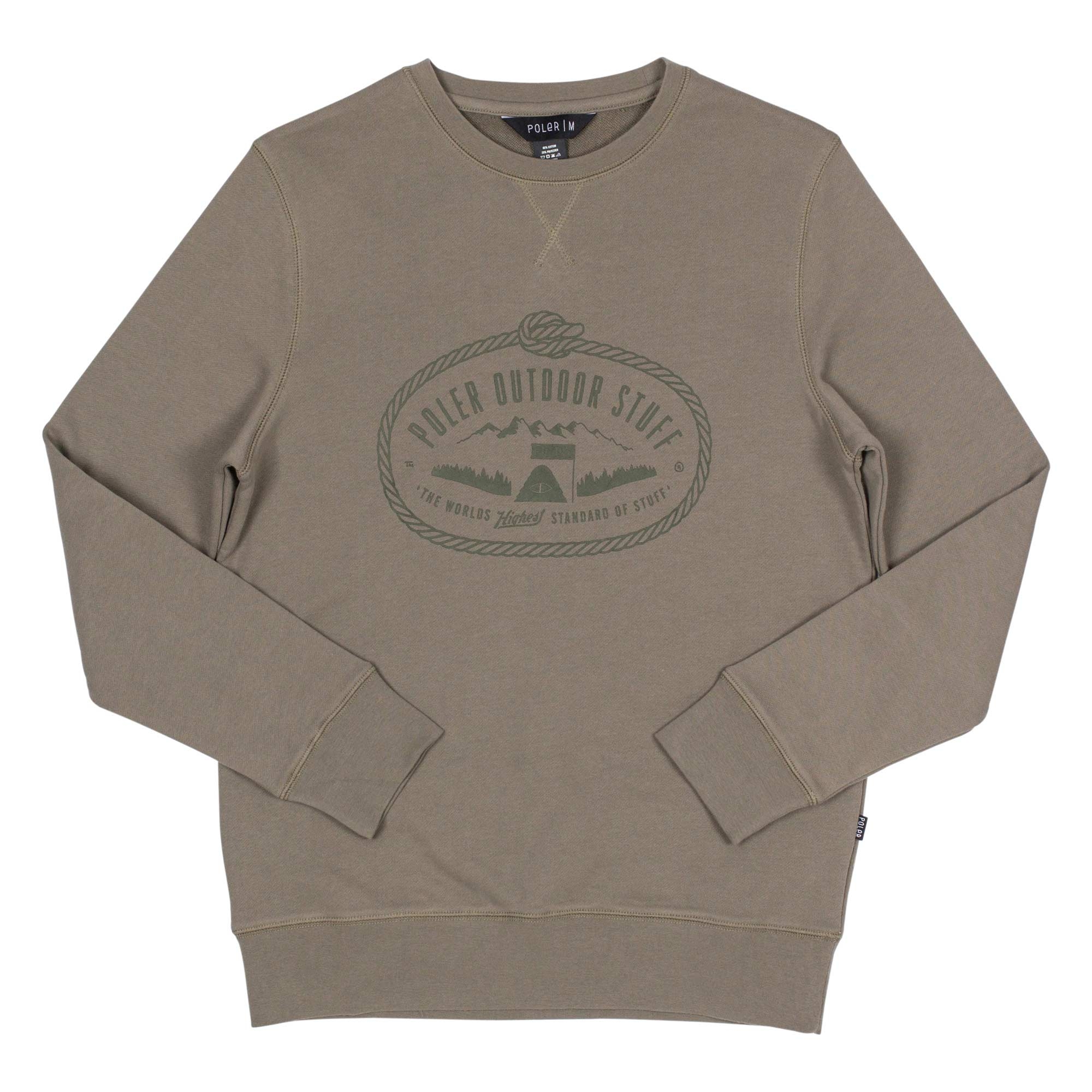 POLER Sweat LASSO CREW olive