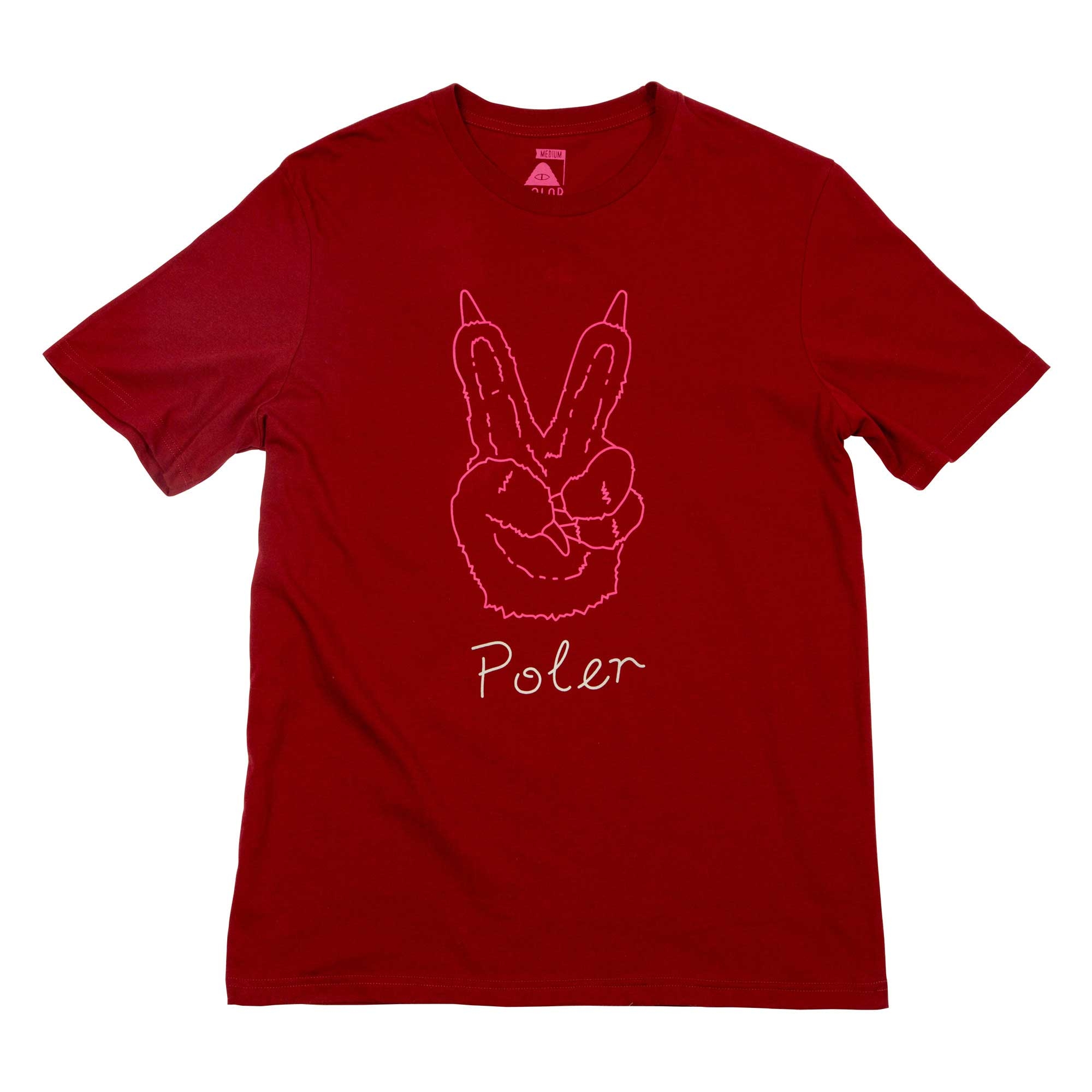 POLER T-Shirt PEACE PAW TEE merlot