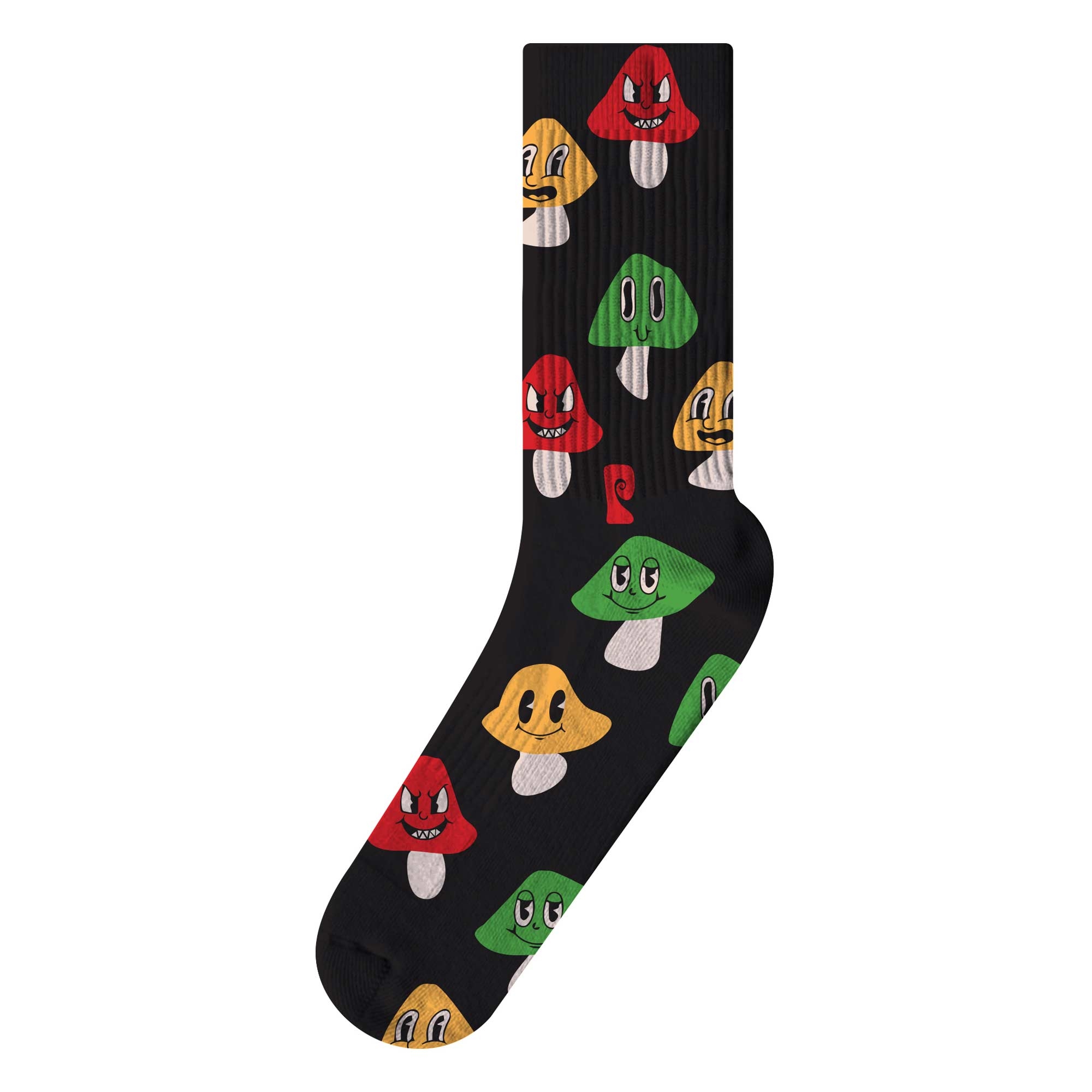 PSOCKADELIC Socks FACES OF SHROOMS 1-Pair, black