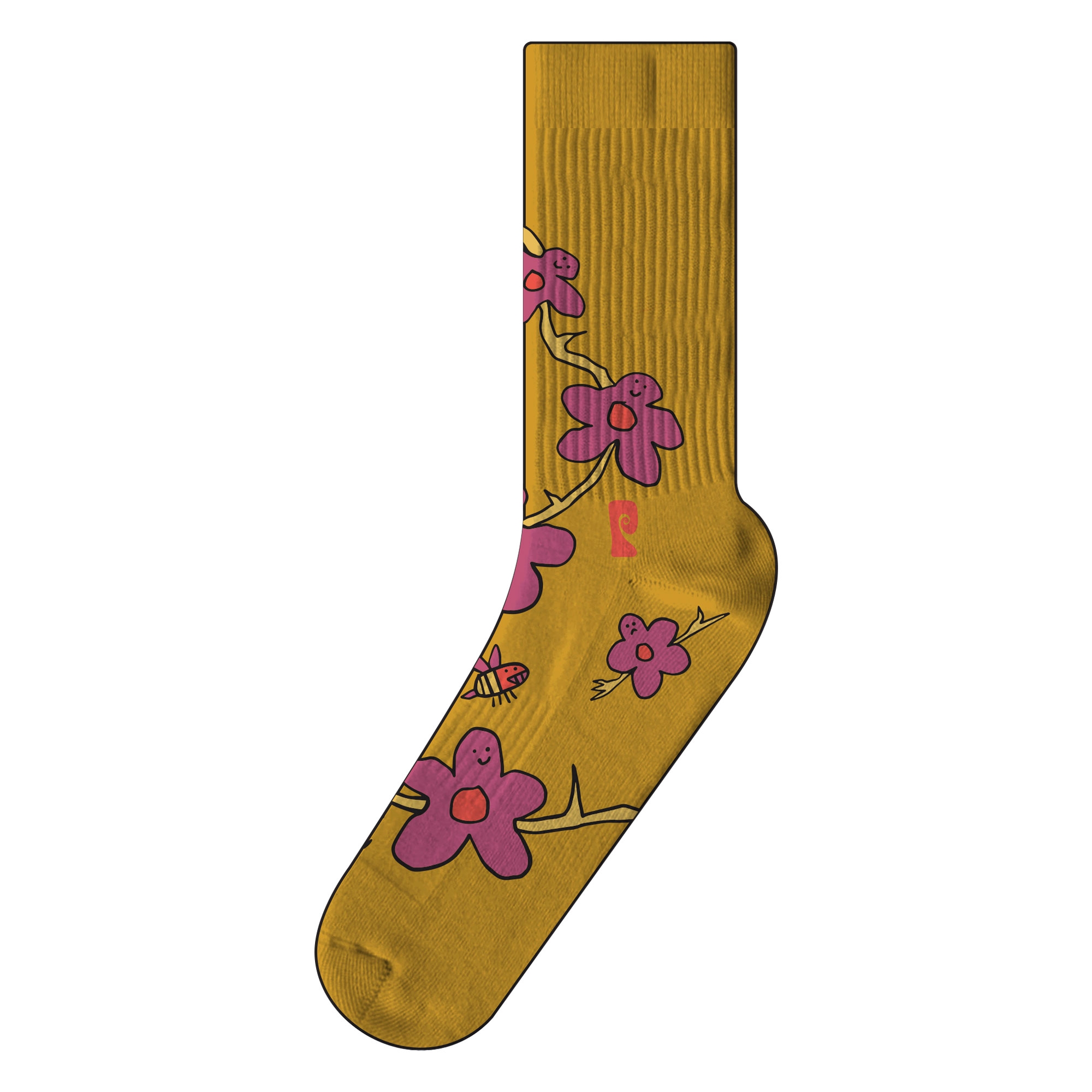 PSOCKADELIC Socks FRANKYS FLOWERS 1-Pair, yellow