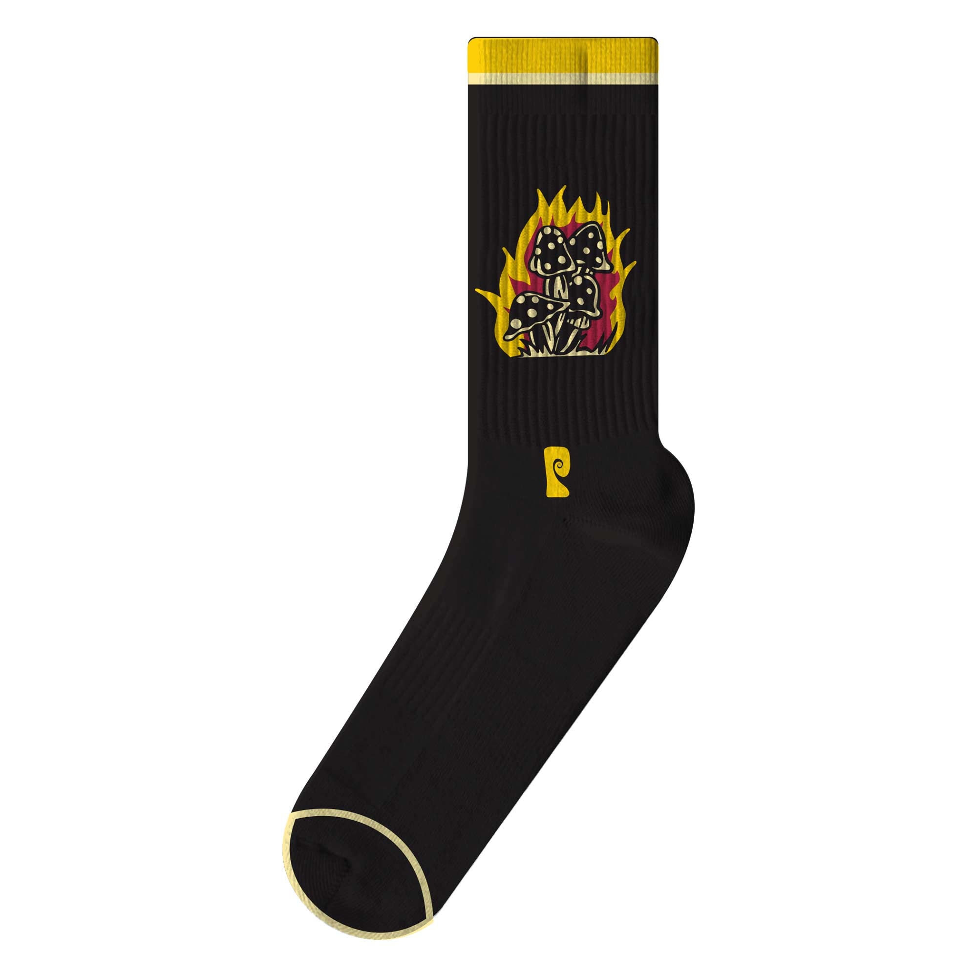 PSOCKADELIC Socks MUSHROOM FLAME 1-Pair, black