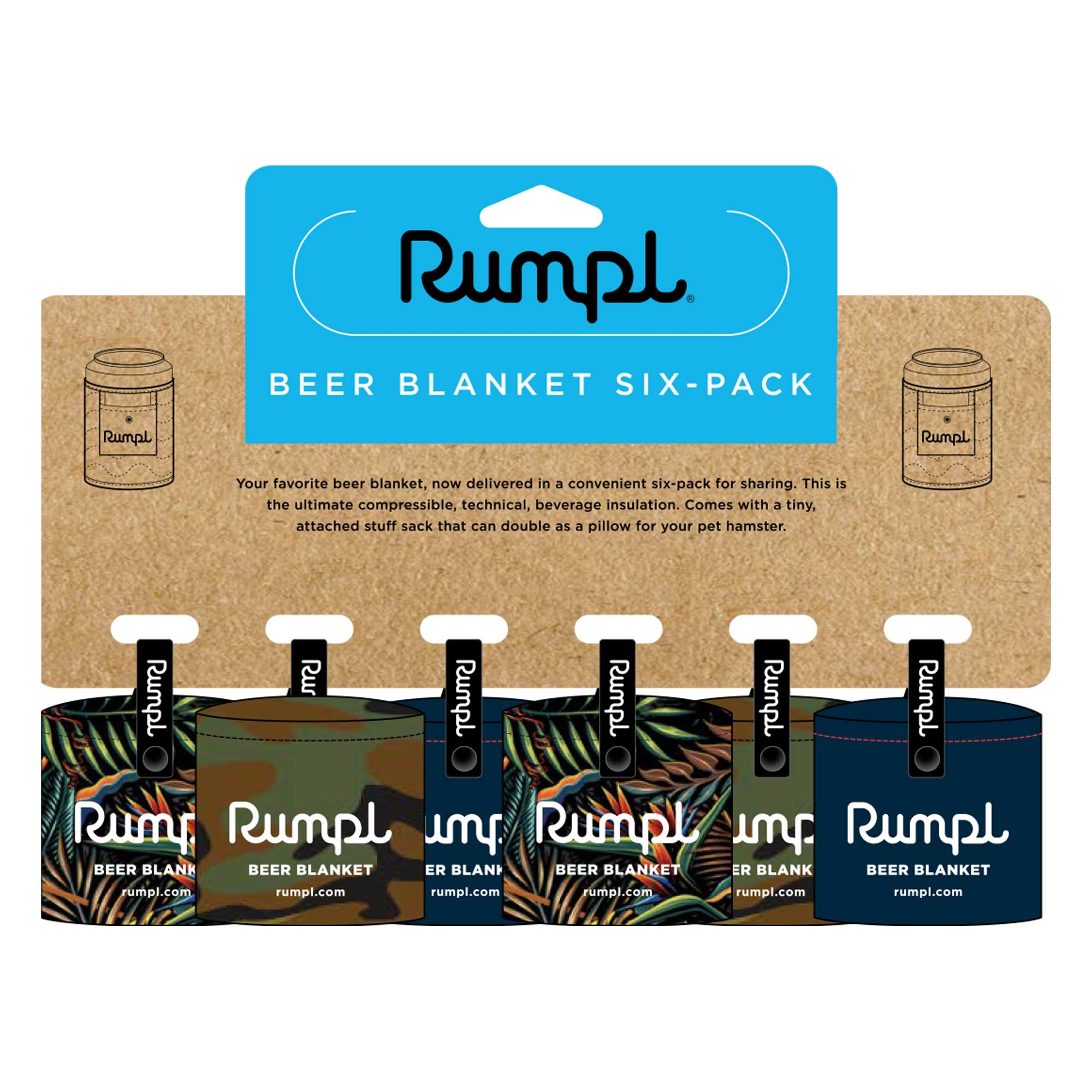 RUMPL Blanket BEER GEAR 6 Pack, multi-(dpw,psy,camo]