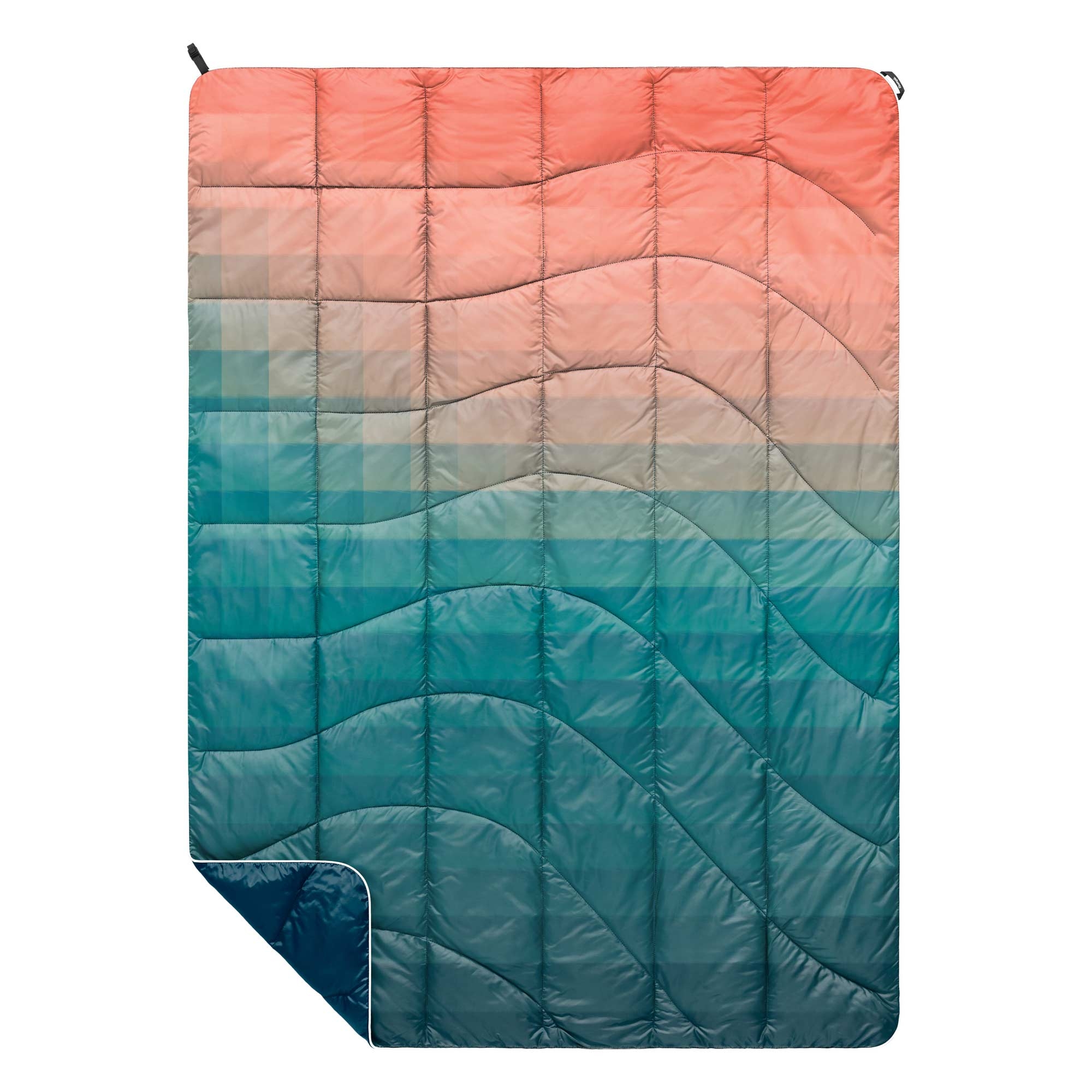 RUMPL Blanket NANOLOFT PRINTED / TRAVEL, patina pixel fade