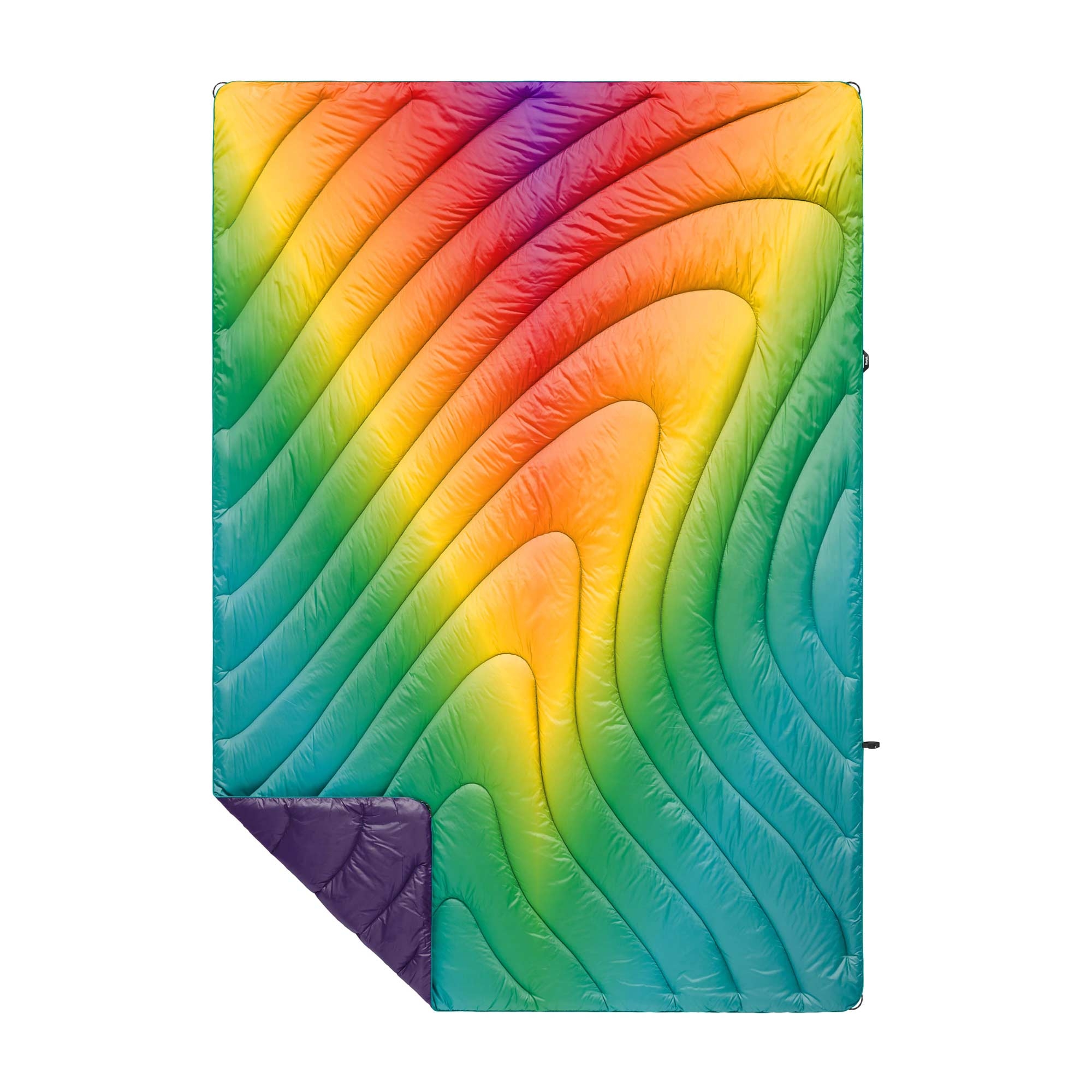 RUMPL Blanket ORIGINAL PUFFY PRINTED  / 1 PERS, rainbow prism