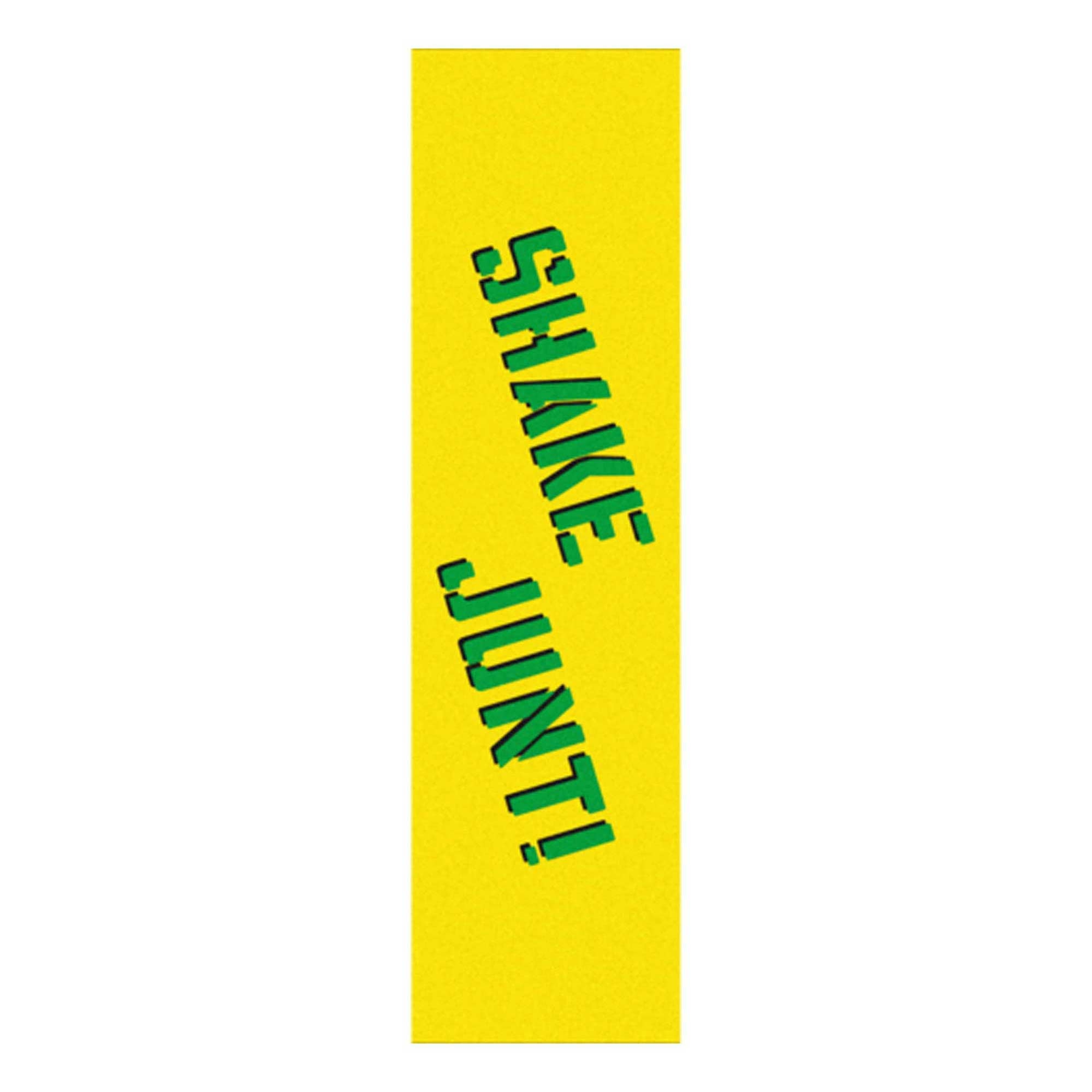 SHAKE JUNT Griptape SPRAYED - STENCILED YELLOW / 1 Sheet, yellow/green -
