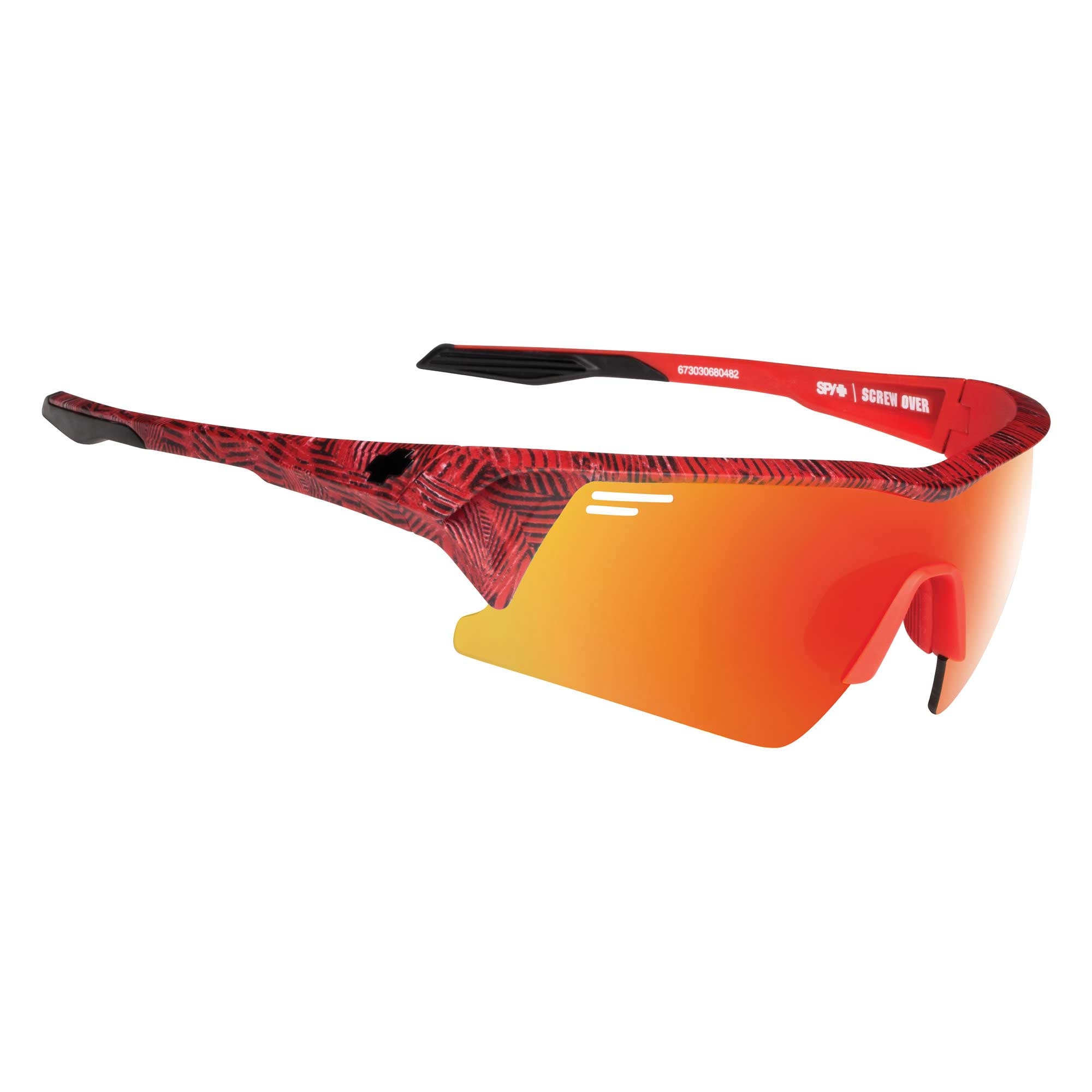 SPY Sunglasses SCREW OVER, INFINITE RED - HAPPY GRAY GREEN W/RED SPECTRA