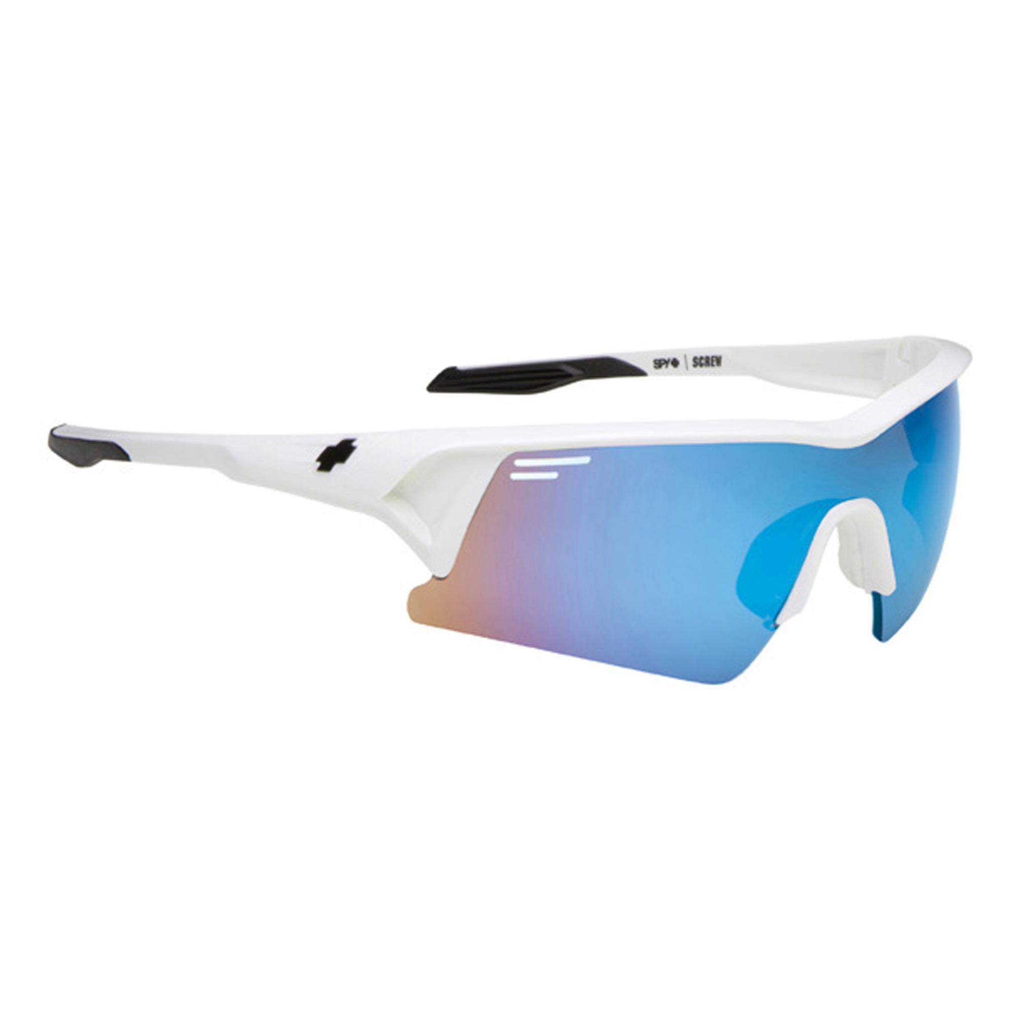 SPY Sunglasses SCREW OVER, WHITE - BRONZE w/ BLUE SPECTRA