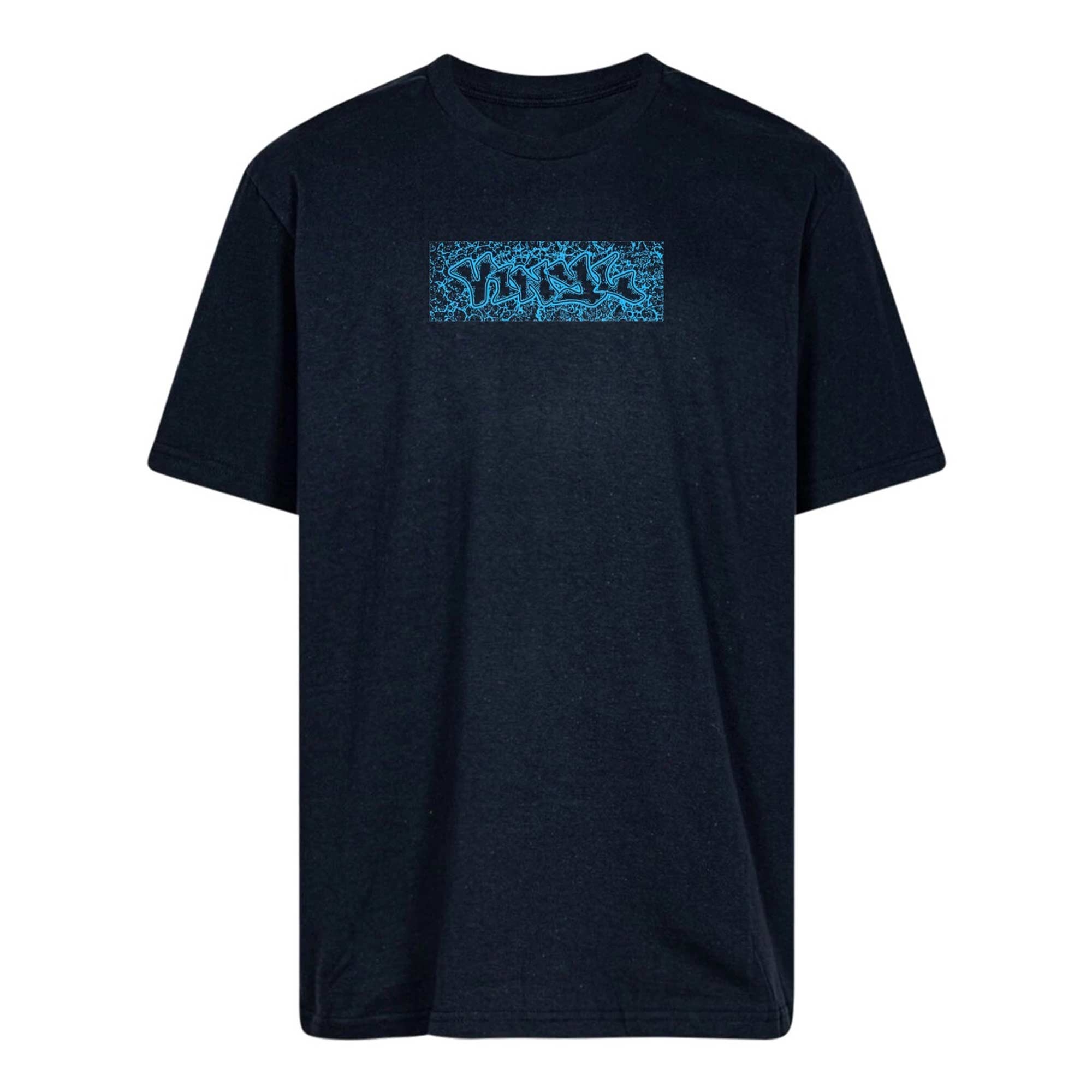 VINYL T-Shirt BLUE SPLAT black