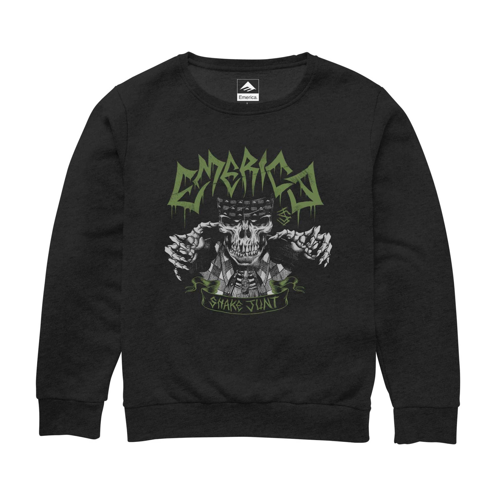 EMERICA Sweat SHAKE JUNT SKULL CREWNECK black