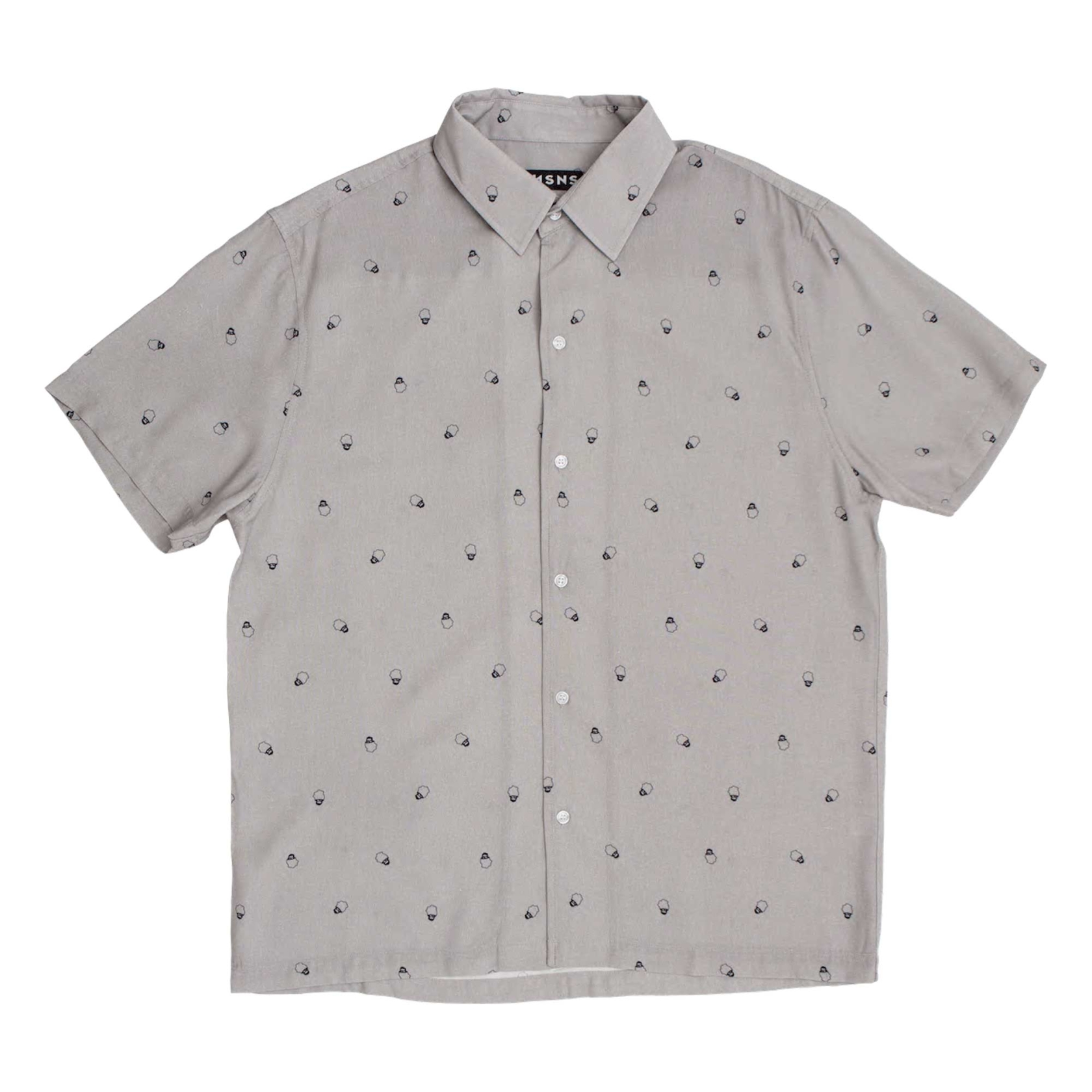 NNSNS Shirt HEAD LOGO ALL OVER PRINT, light grey