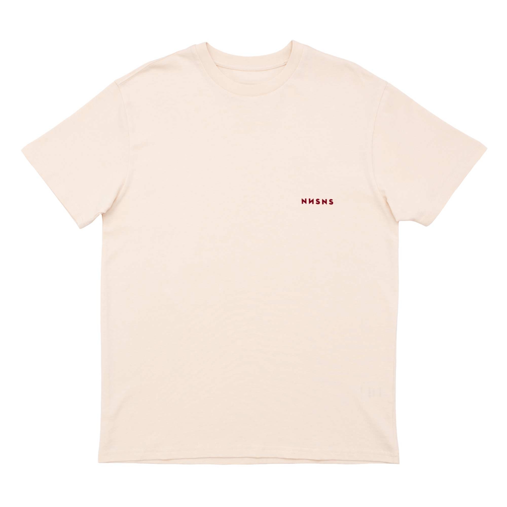 NNSNS T-Shirt SCRIPT EMBROIDERED natural burgundy