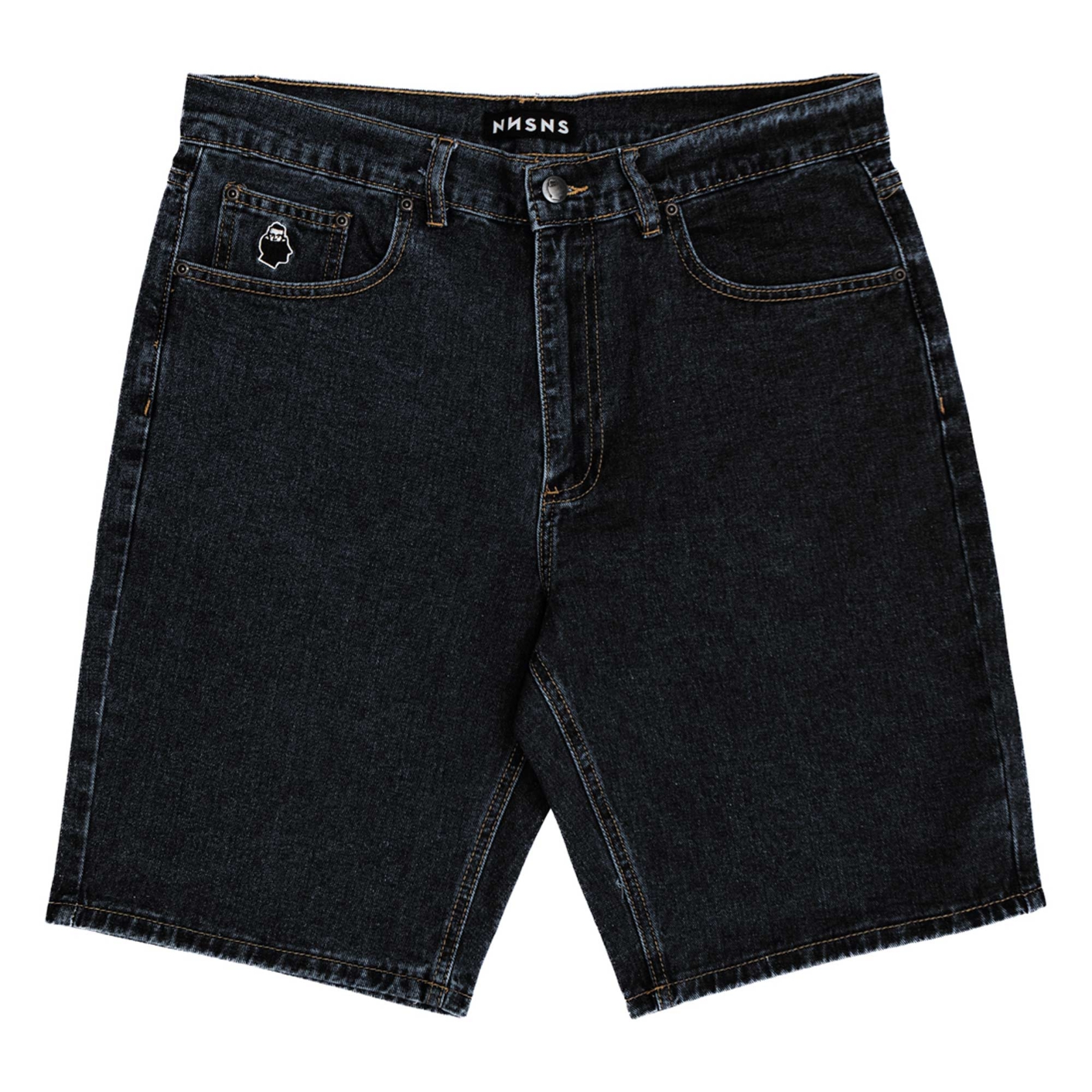 NNSNS Pant Short NESSIE JORT, black denim