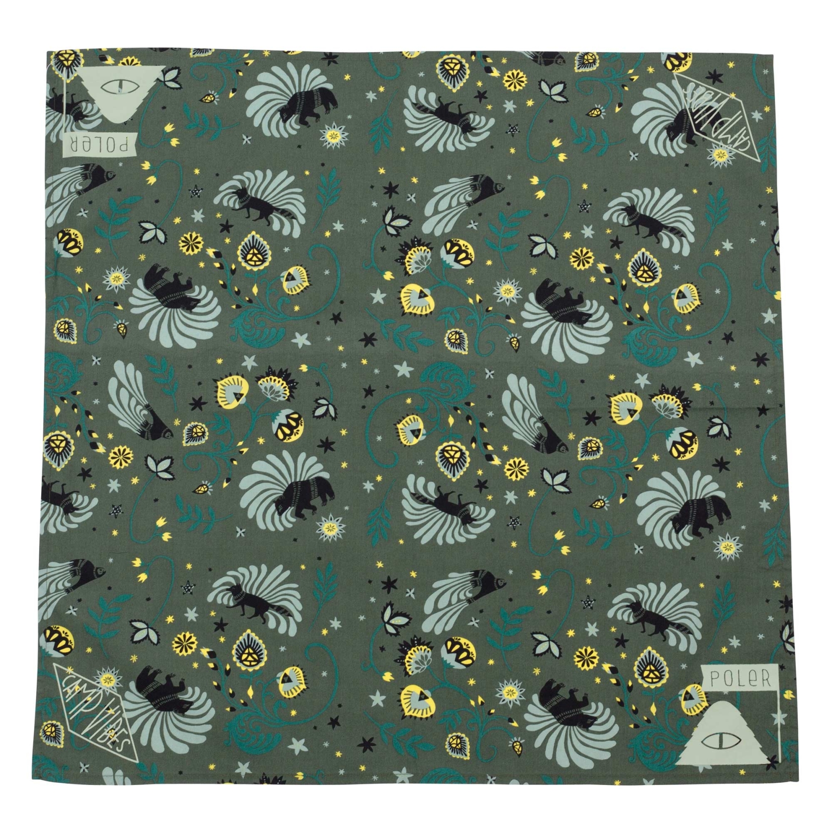POLER BANDANA WILDLIFE, olive