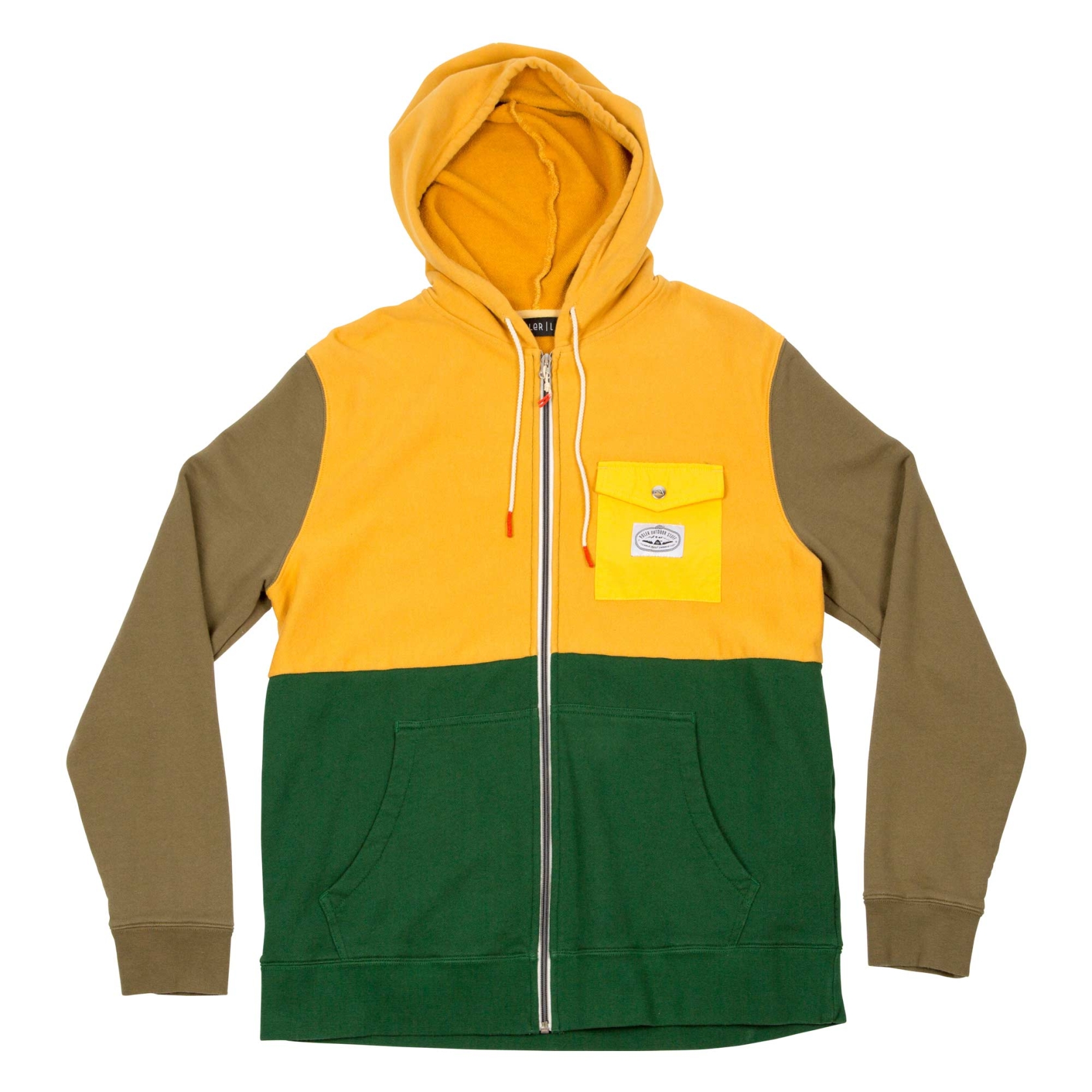 POLER Zip Up FIFTY 50 Zip Hood mustard