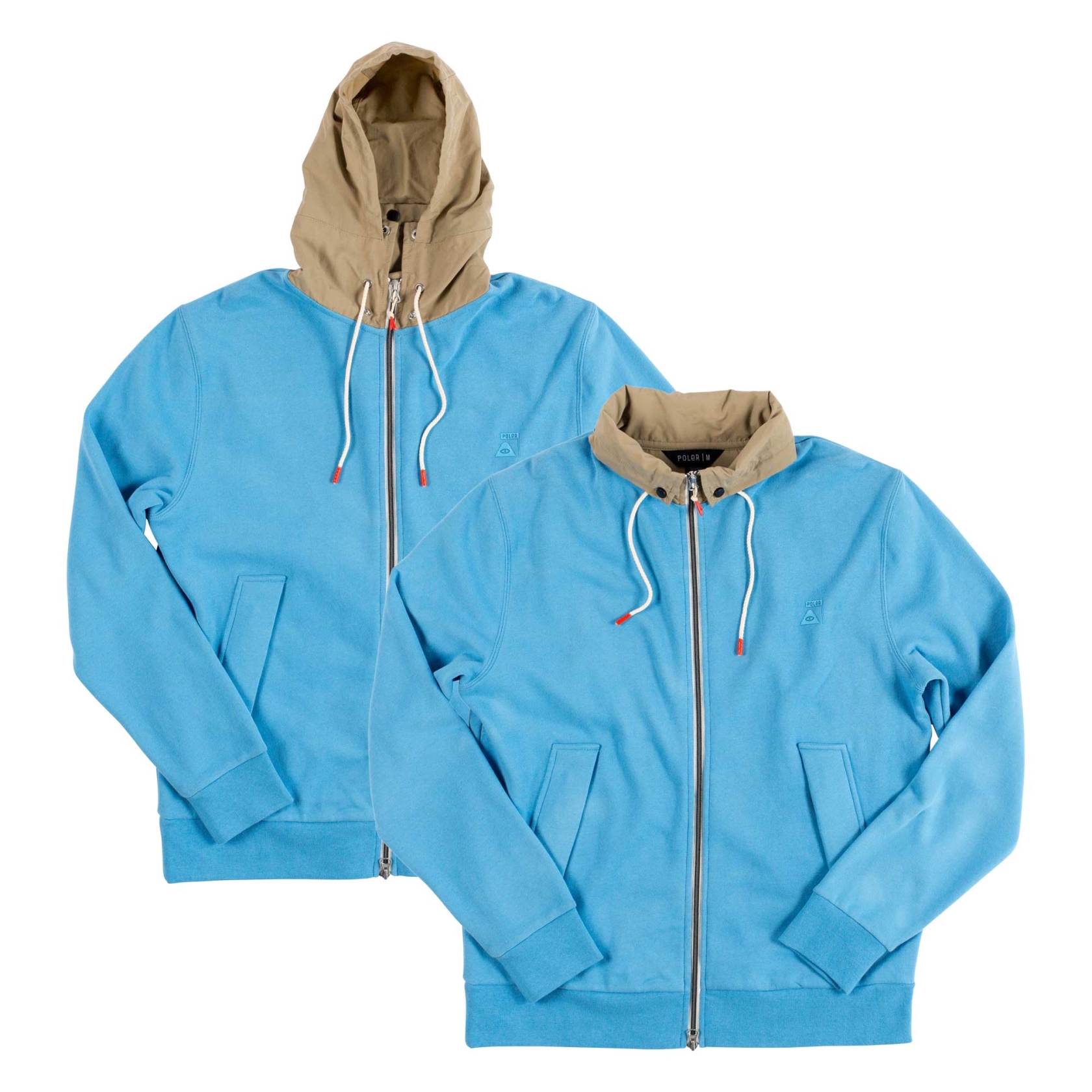 POLER Zip Up POTSHOT MOCK sky blue