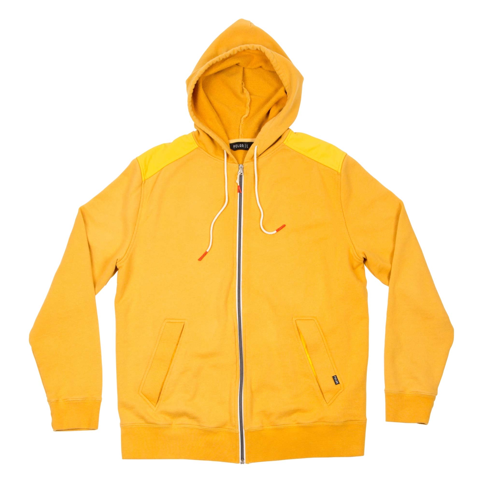 POLER Zip Up YOLKED Zip Hood, mustard