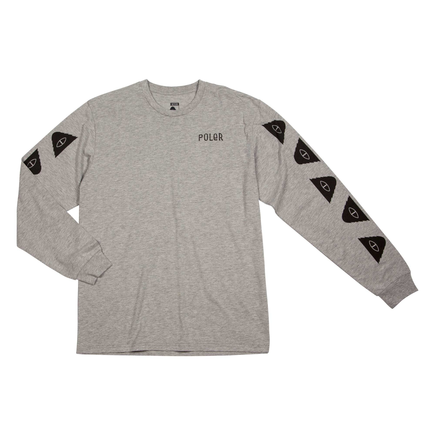 POLER Longsleeve RACE DAY heather grey