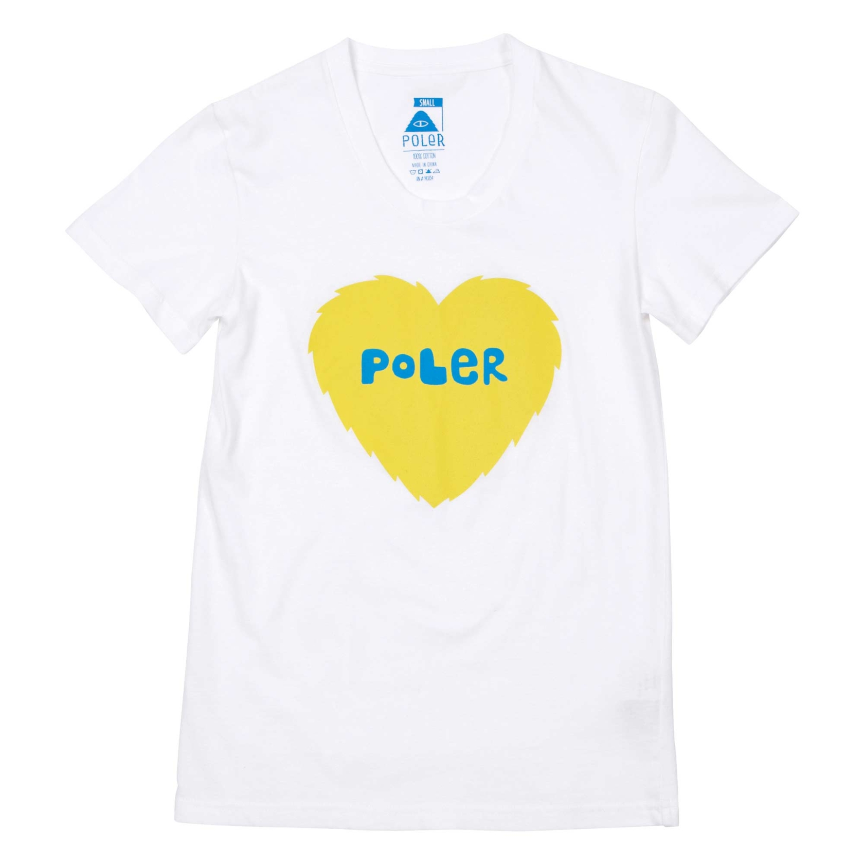 POLER Womens T-Shirt FURRY HEART white