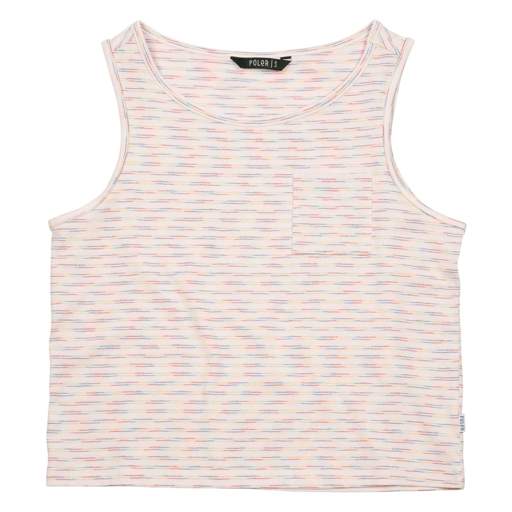 POLER Womens T-Shirt WHOLPHIN TANK white (stripe)