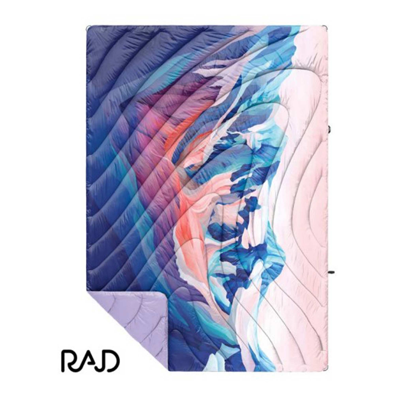 RUMPL Blanket ORIGINAL PUFFY PRINTED RAD / 1 PERS, lauterbrunnen valley - corinne weidmann