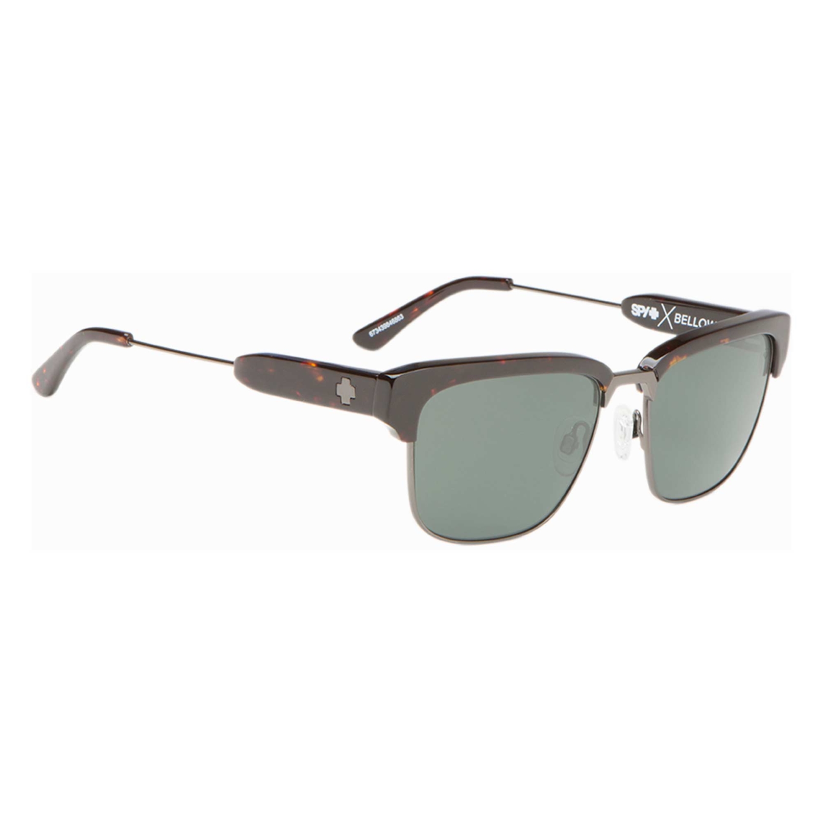 SPY Sunglasses BELLOWS, DARK TORT GUN METAL - HAPPY GRAY GREEN