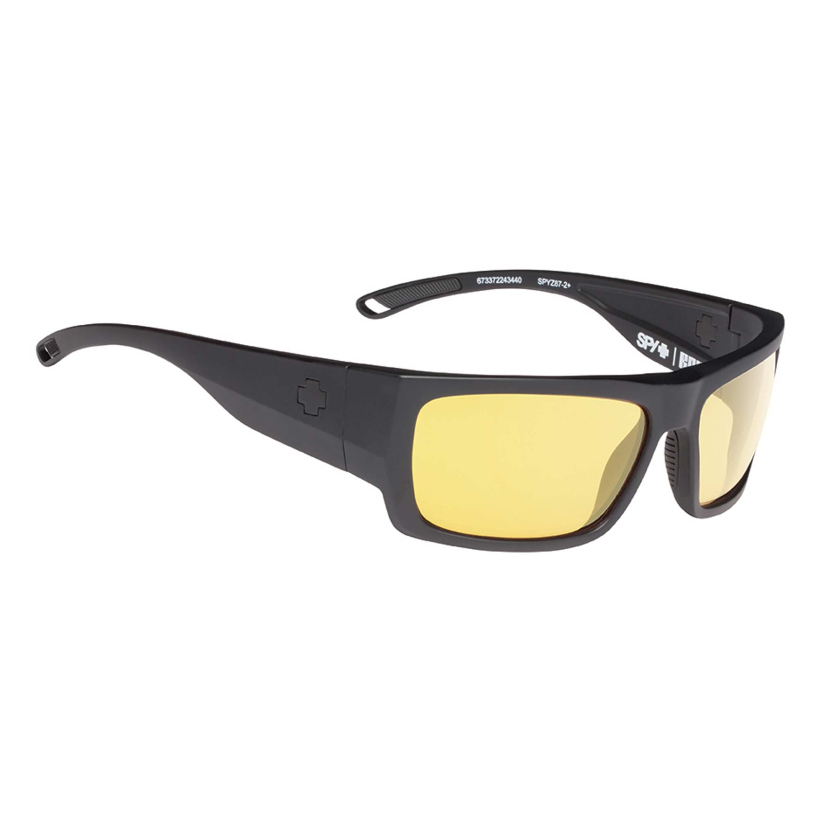 SPY Sunglasses ROVER, MATTE BLACK ANSI RX - HAPPY YELLOW