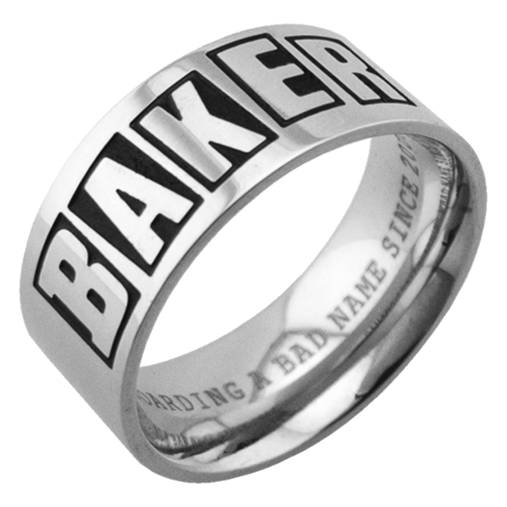 BAKER Ring BRAND LOGO silver