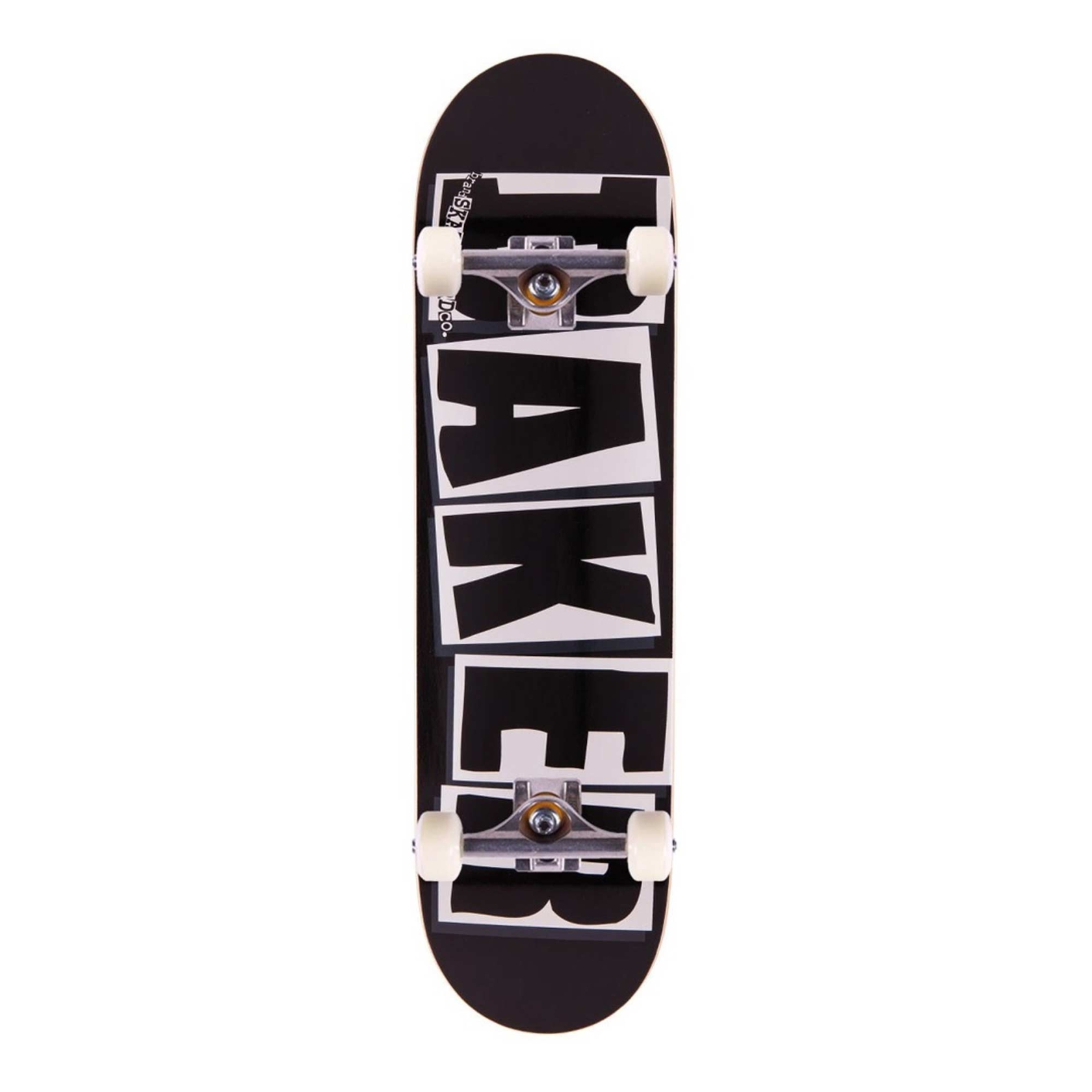 BAKER Complete BRAND LOGO BLK/BLK Skateboard 8.5, black/white 8.5''